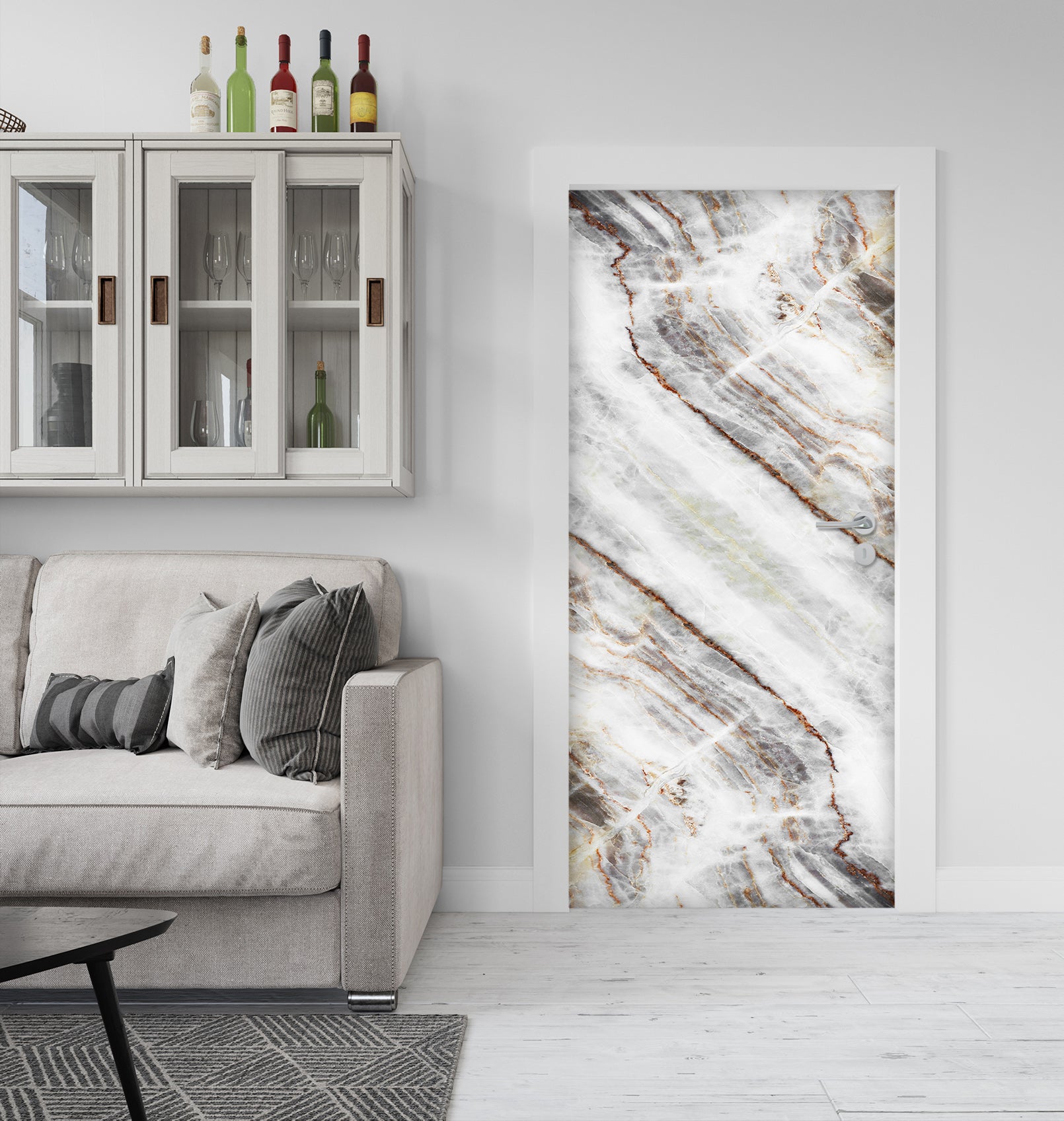 3D Marble Pattern 25144 Door Mural