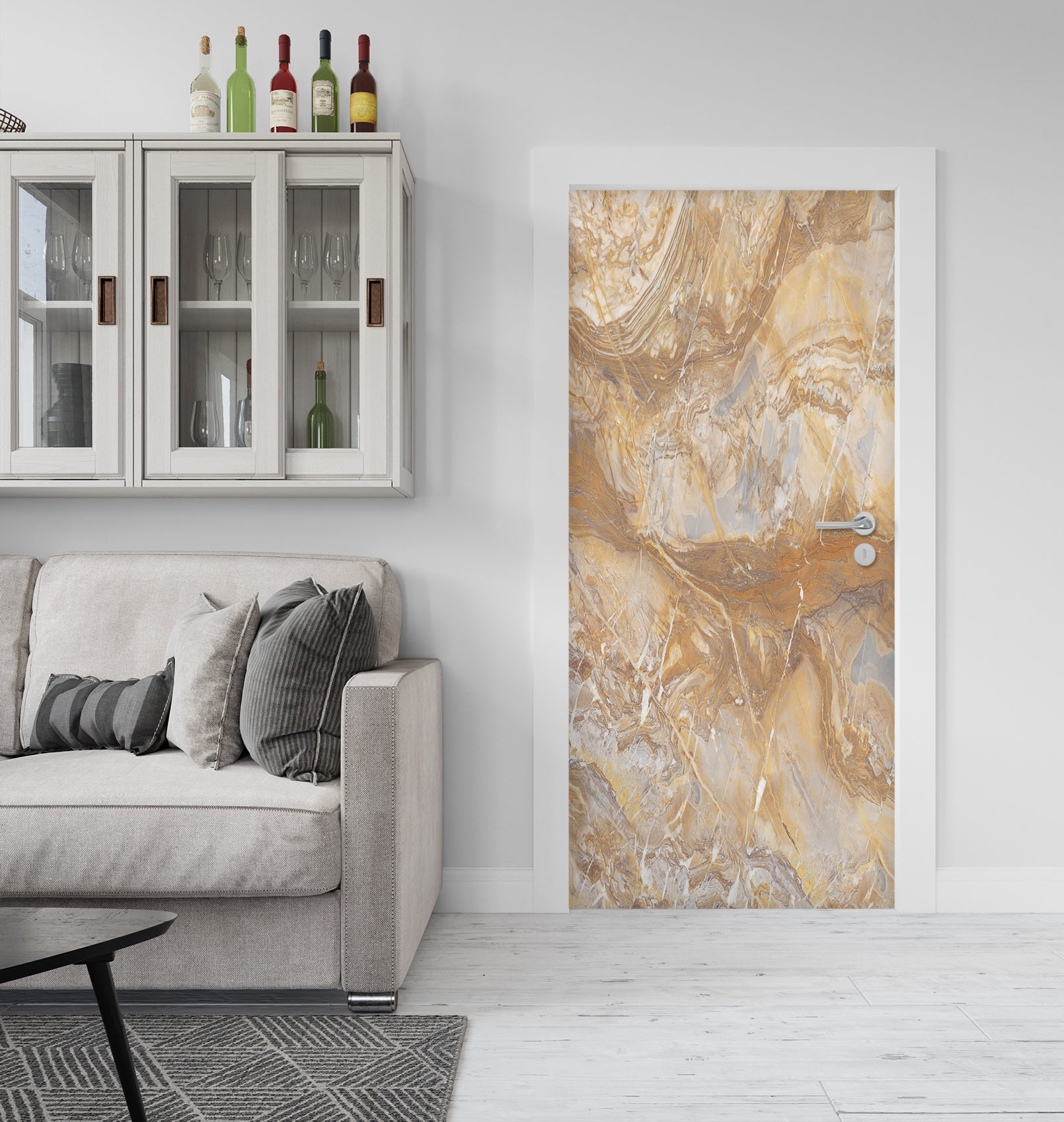 3D Marble Pattern 21180 Door Mural