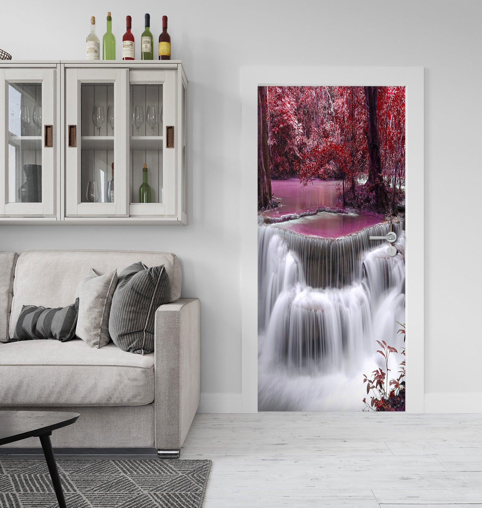 3D Waterfall Tree 23140 Door Mural