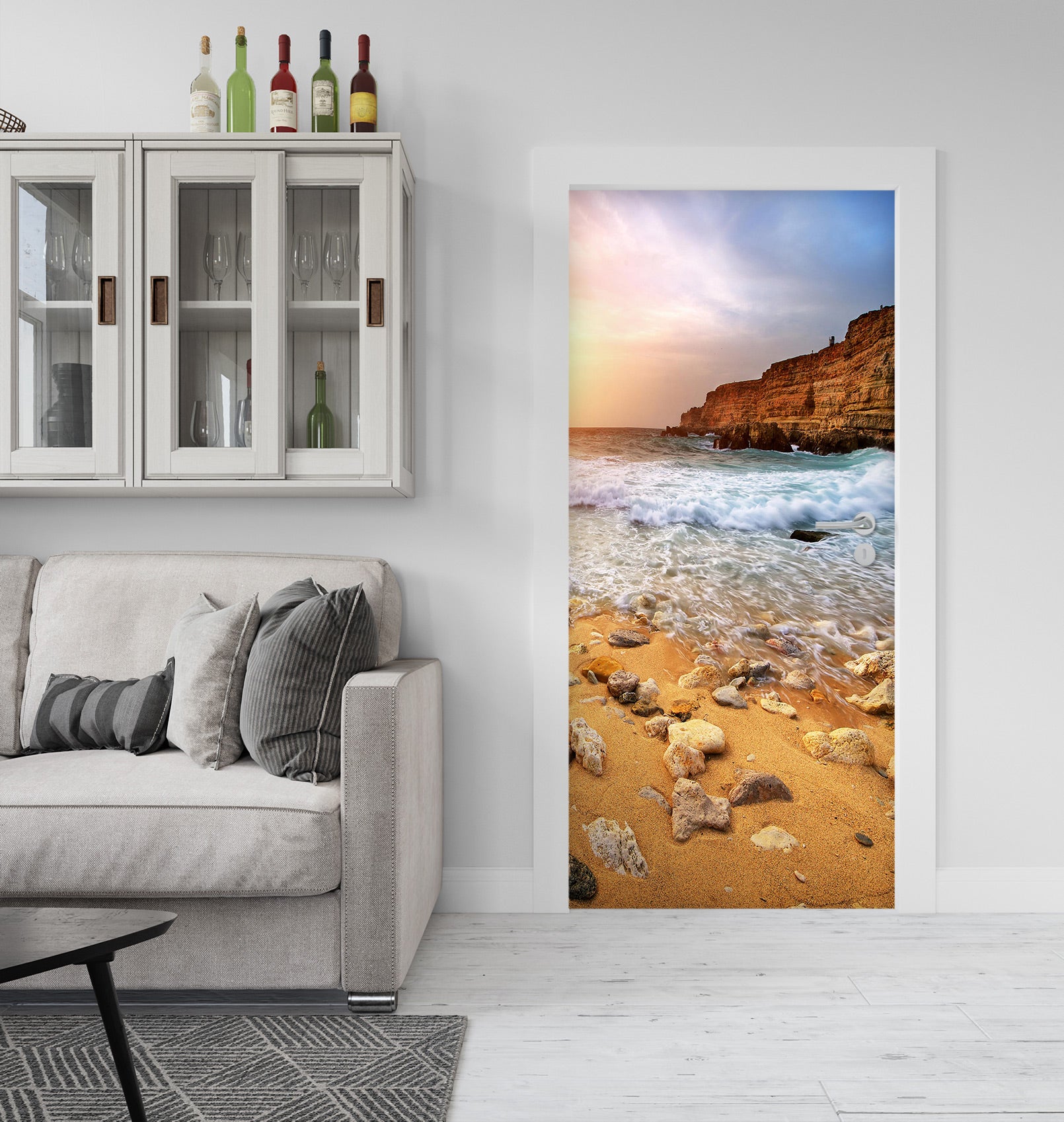 3D Seaside Stone 24079 Door Mural