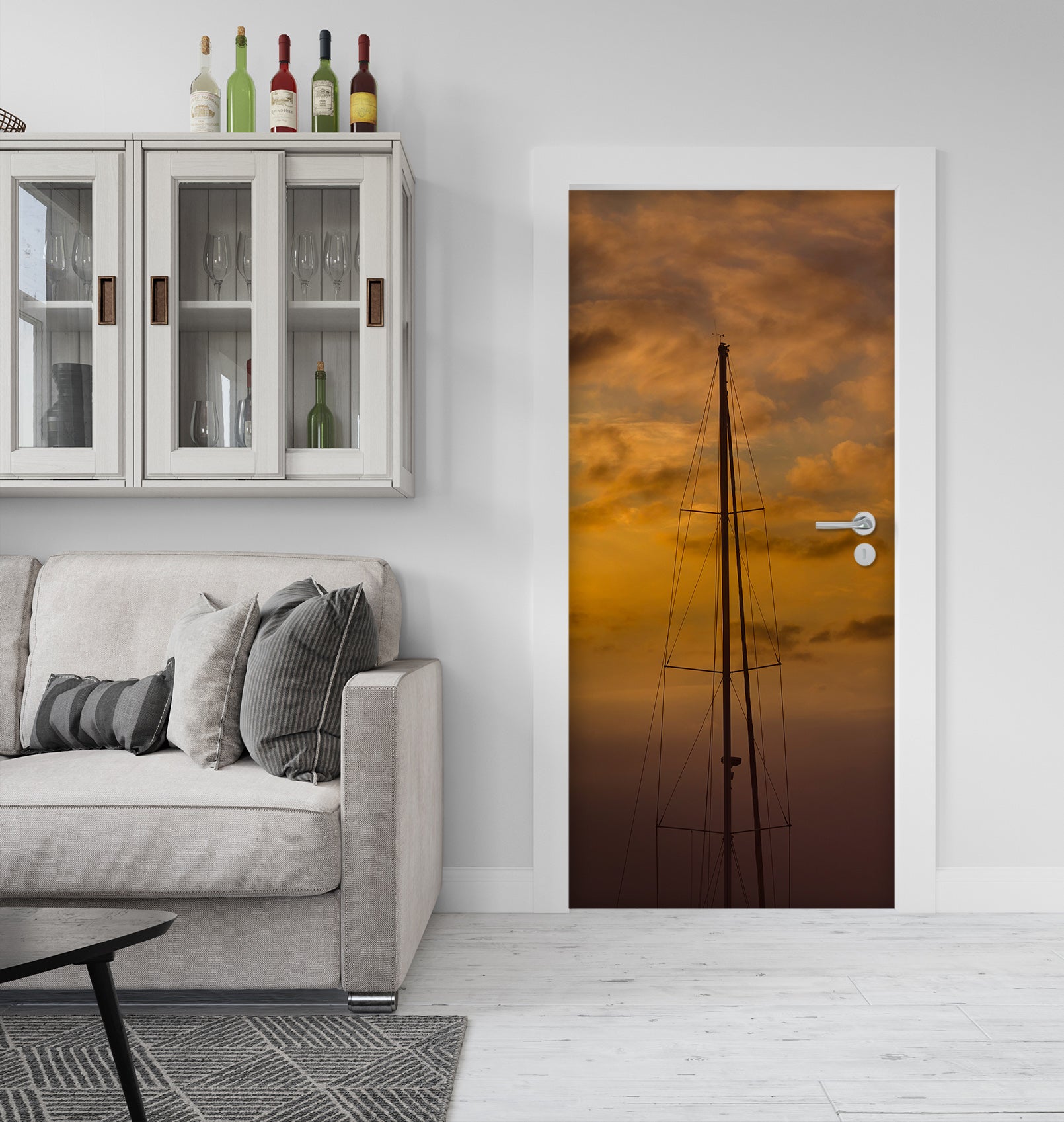 3D Sunset Sky 115128 Marco Carmassi Door Mural