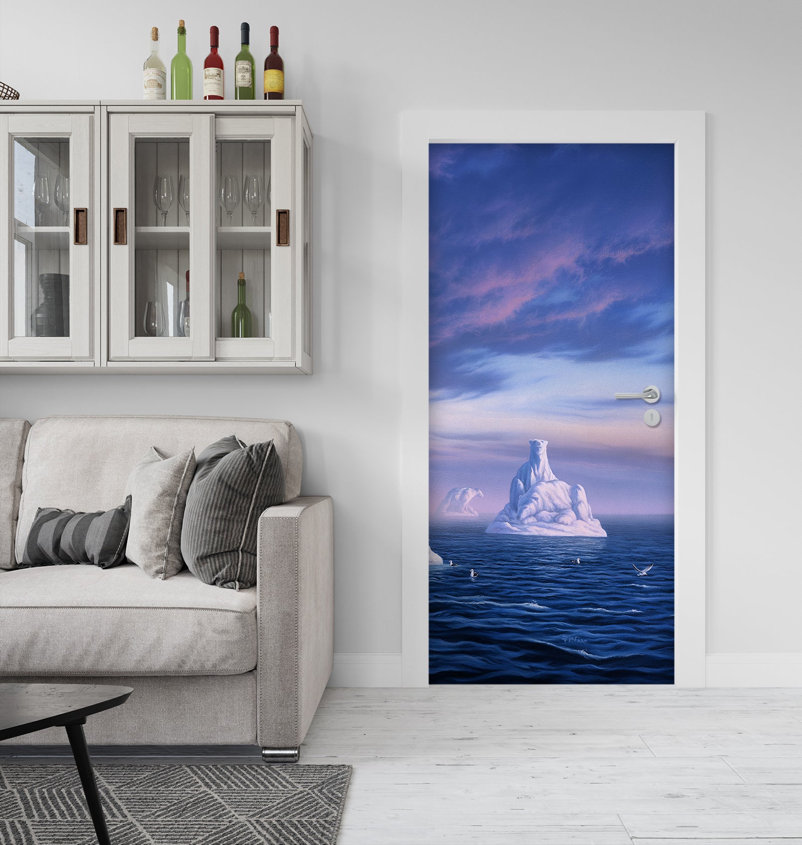 3D Ocean Glacier 112141 Jerry LoFaro Door Mural