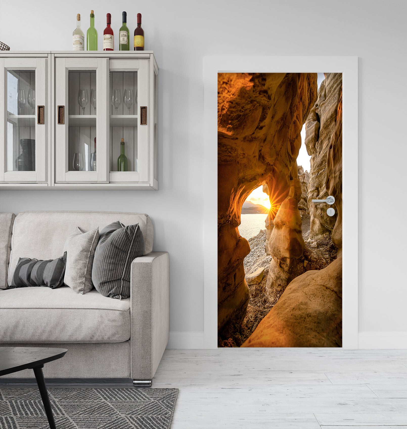 3D Stone Cave 25119 Door Mural