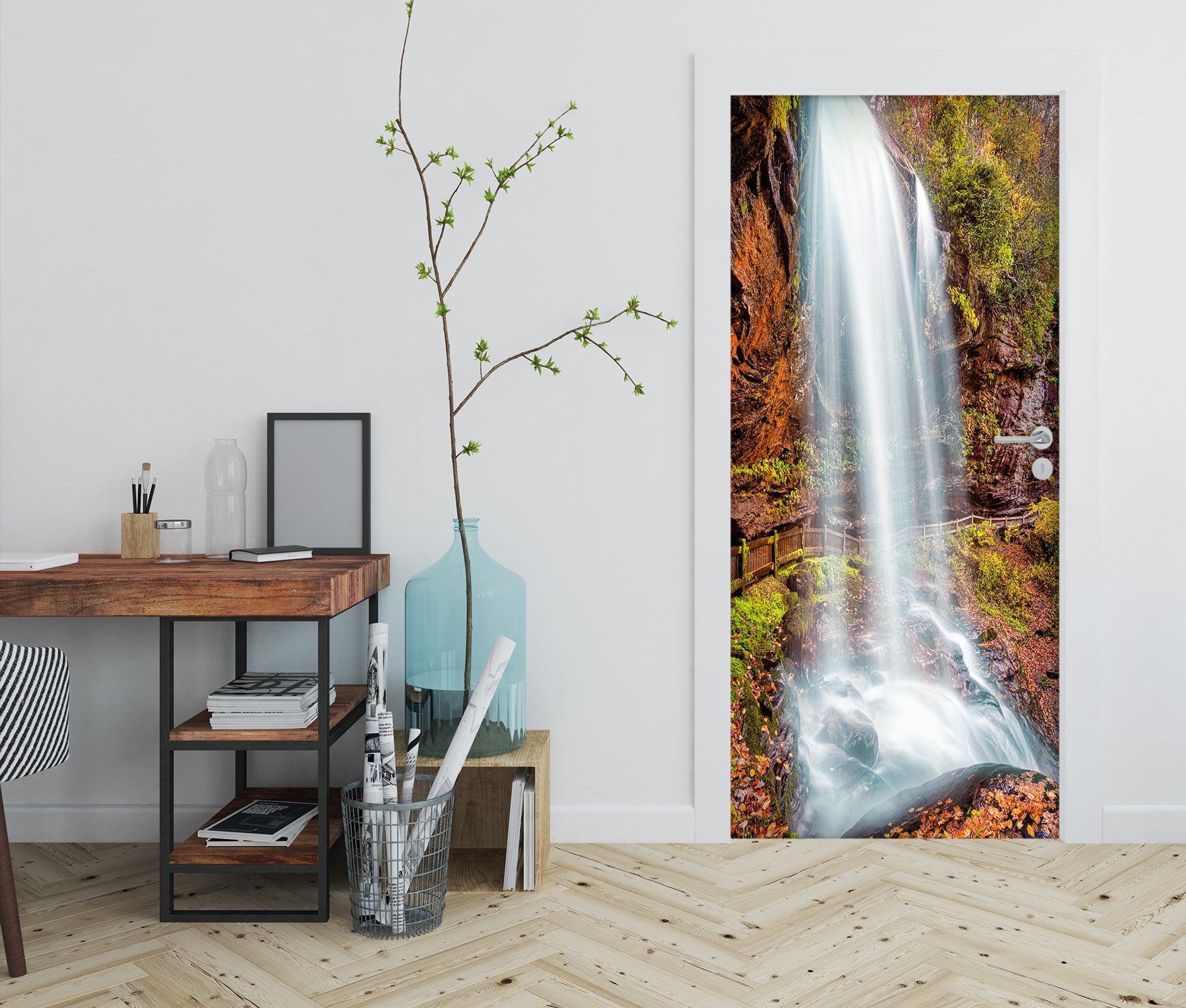 3D Waterfall 10836 Beth Sheridan Door Mural