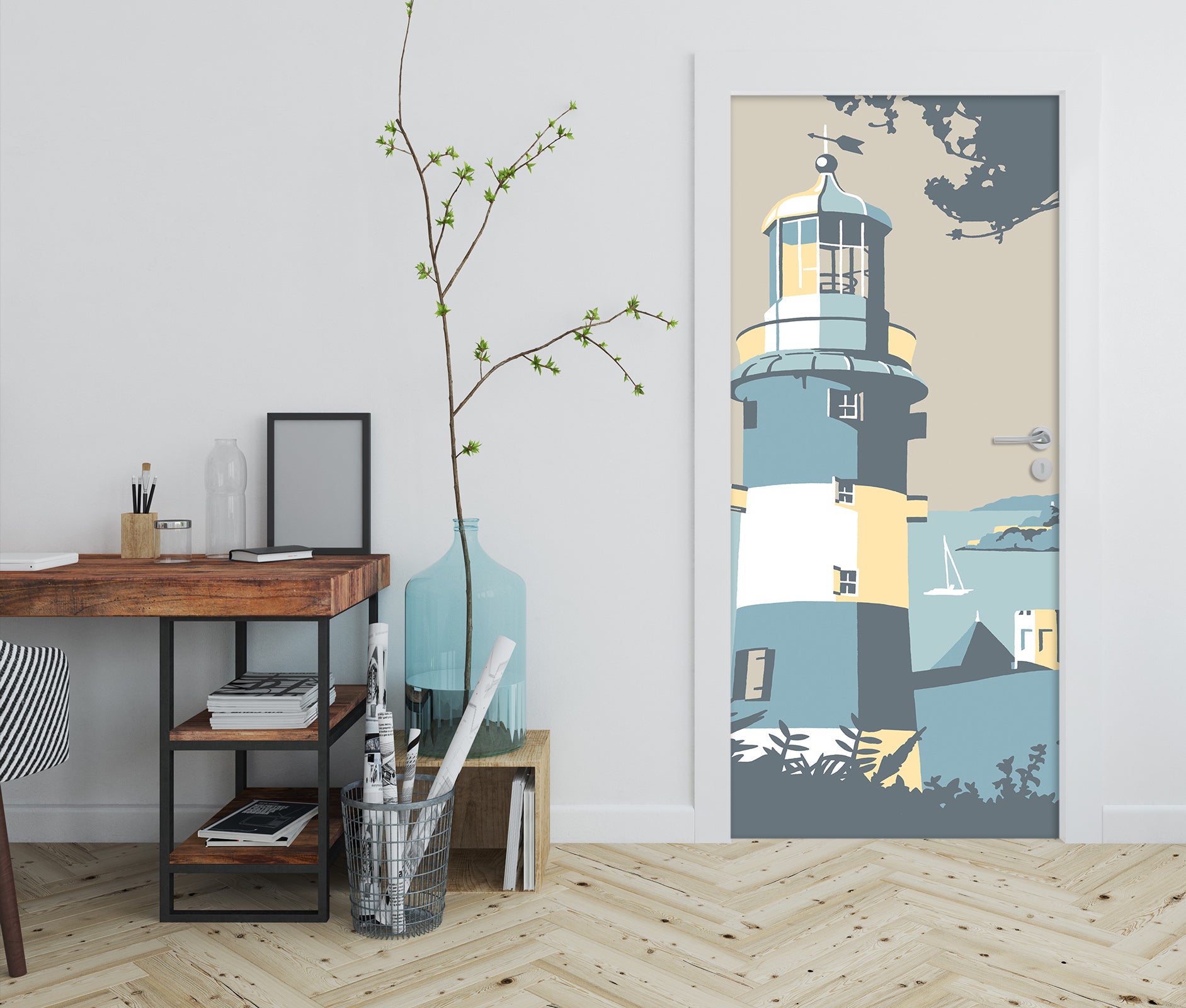 3D Lighthouse 9253 Steve Read Door Mural