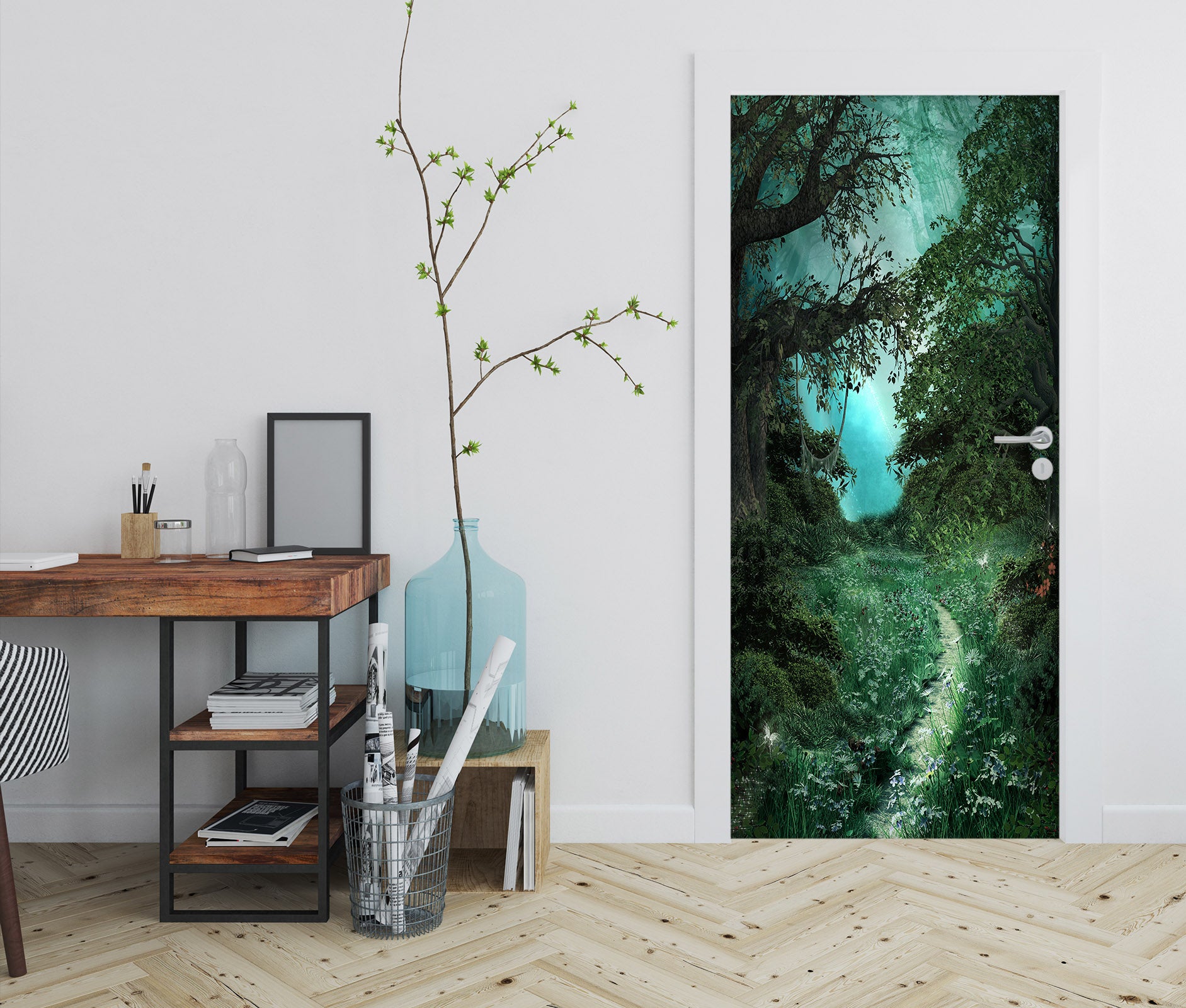 3D Jungle Path 22069 Door Mural