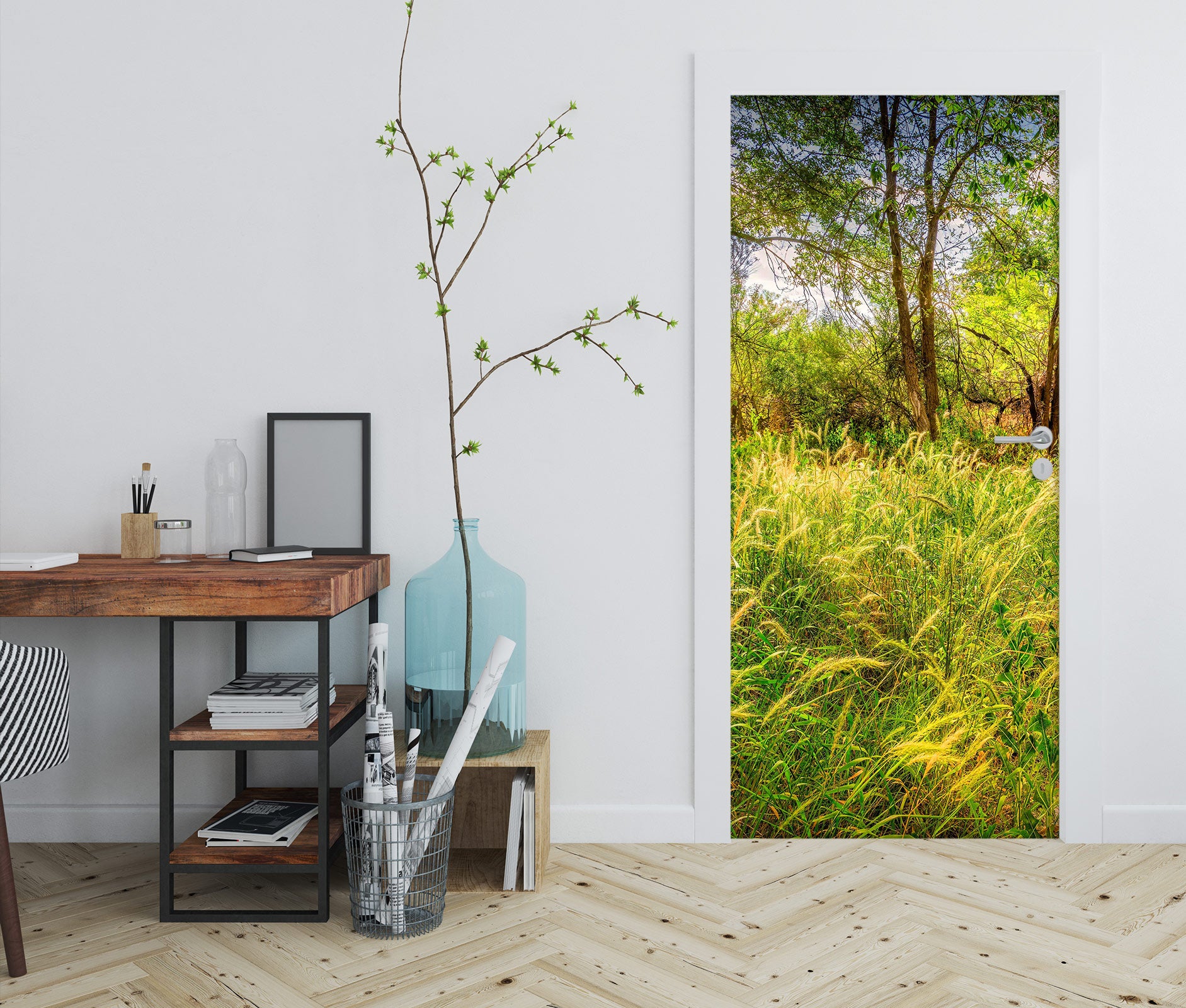 3D Grass Tree 10847 Beth Sheridan Door Mural