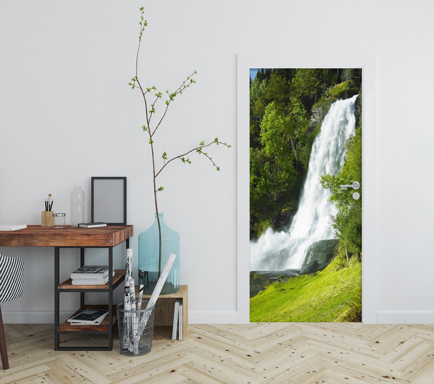 3D Waterfall 23074 Door Mural