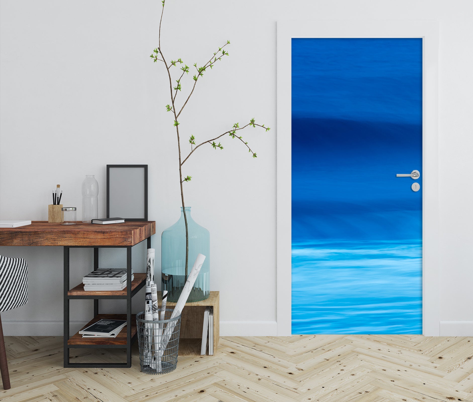 3D Blue Ocean Waves 115123 Marco Carmassi Door Mural