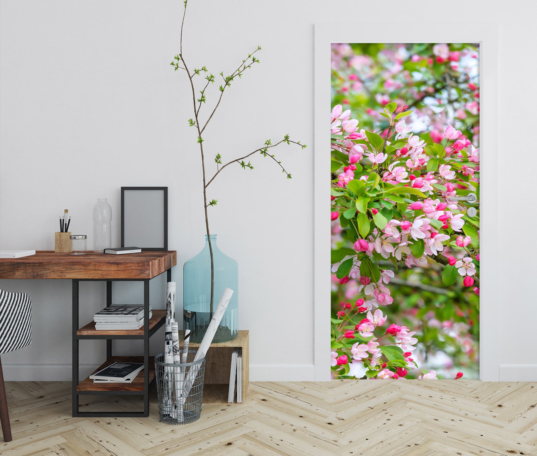 3D Peach Blossom 5150 Assaf Frank Door Mural