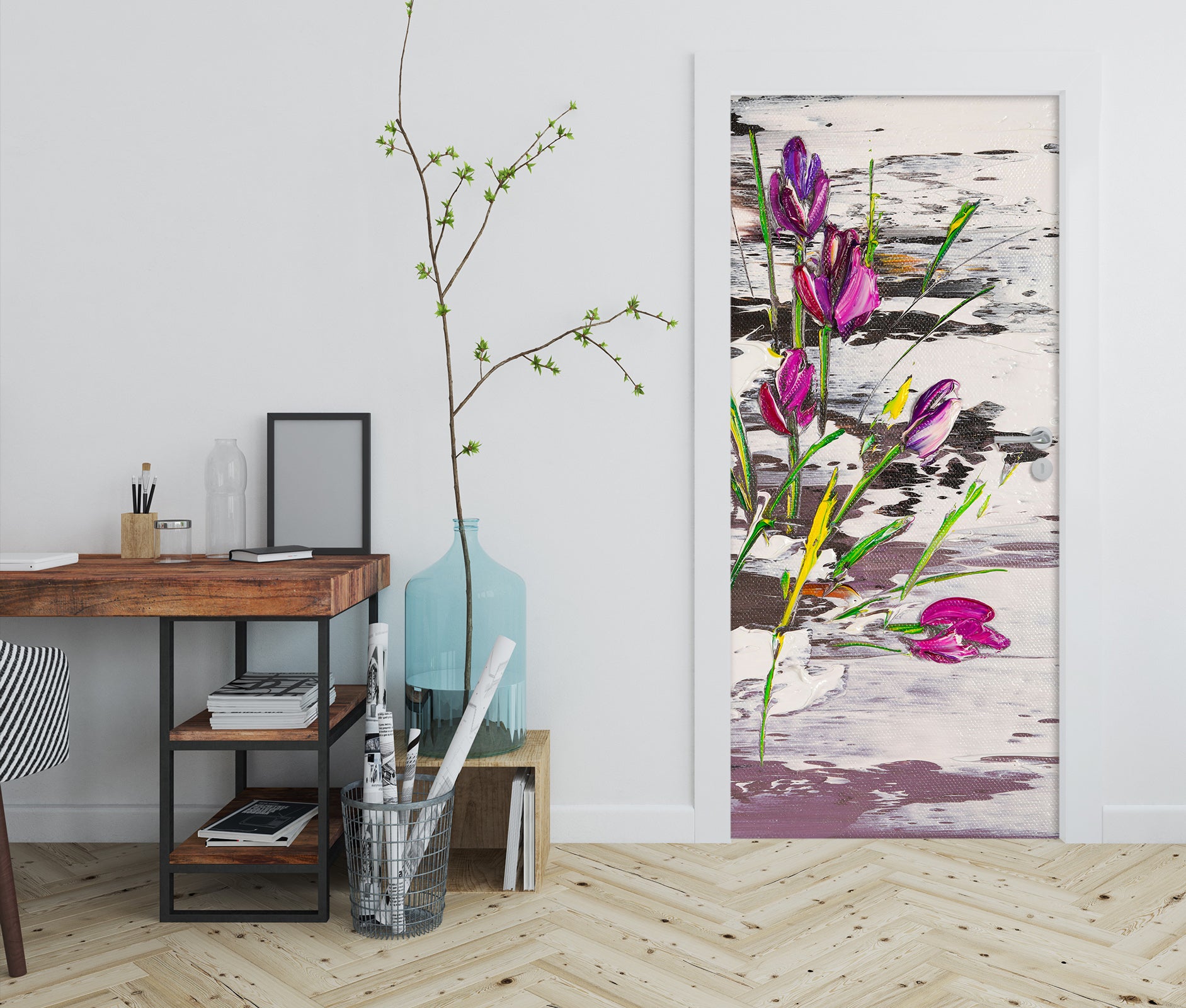 3D Cute Wildflowers 845 Skromova Marina Door Mural