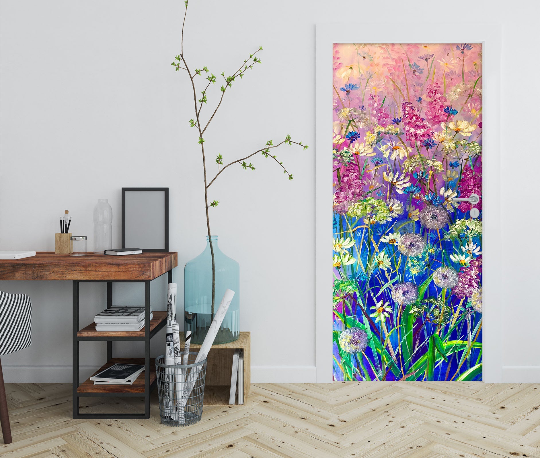 3D Flower Garden 3256 Skromova Marina Door Mural