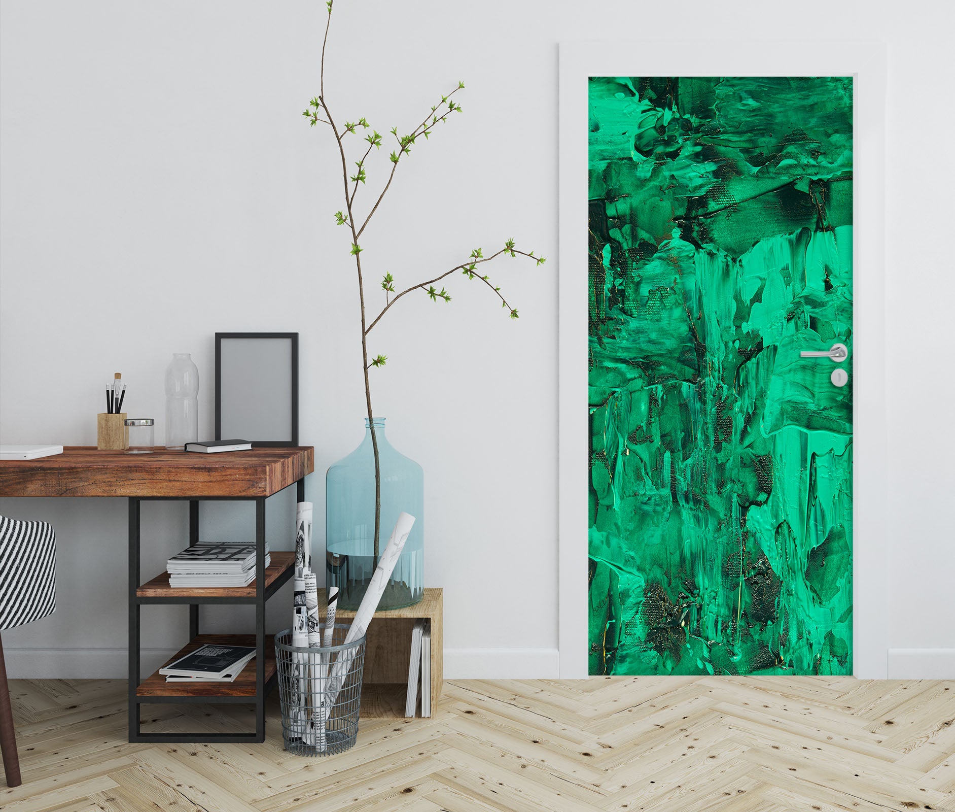 3D Green Pattern 21193 Door Mural