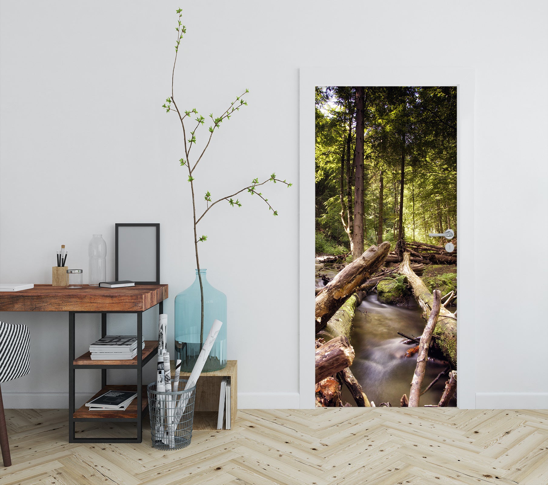 3D Forest Trees 23010 Door Mural