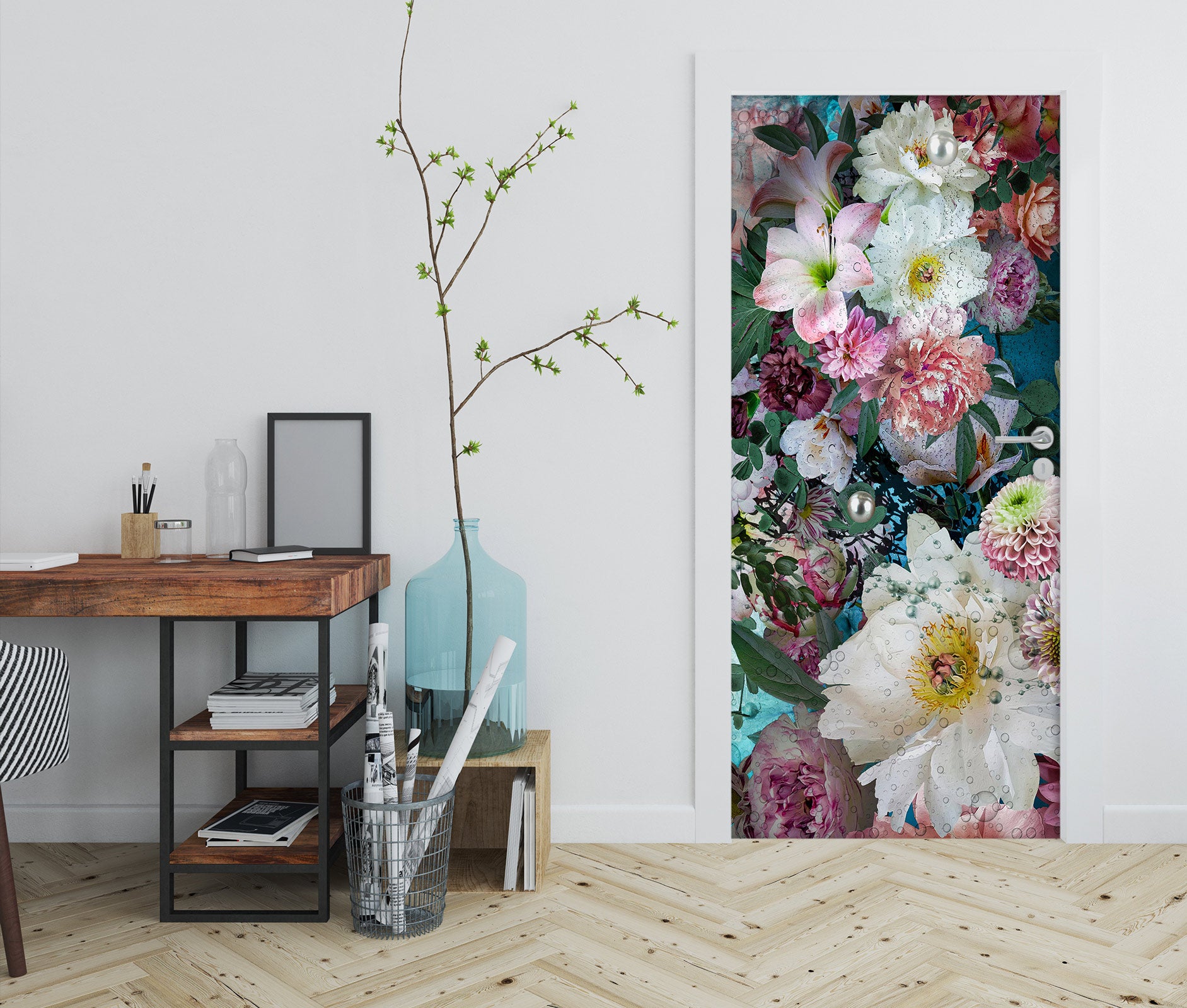 3D Various Flowers 107156 Beth Sheridan Door Mural