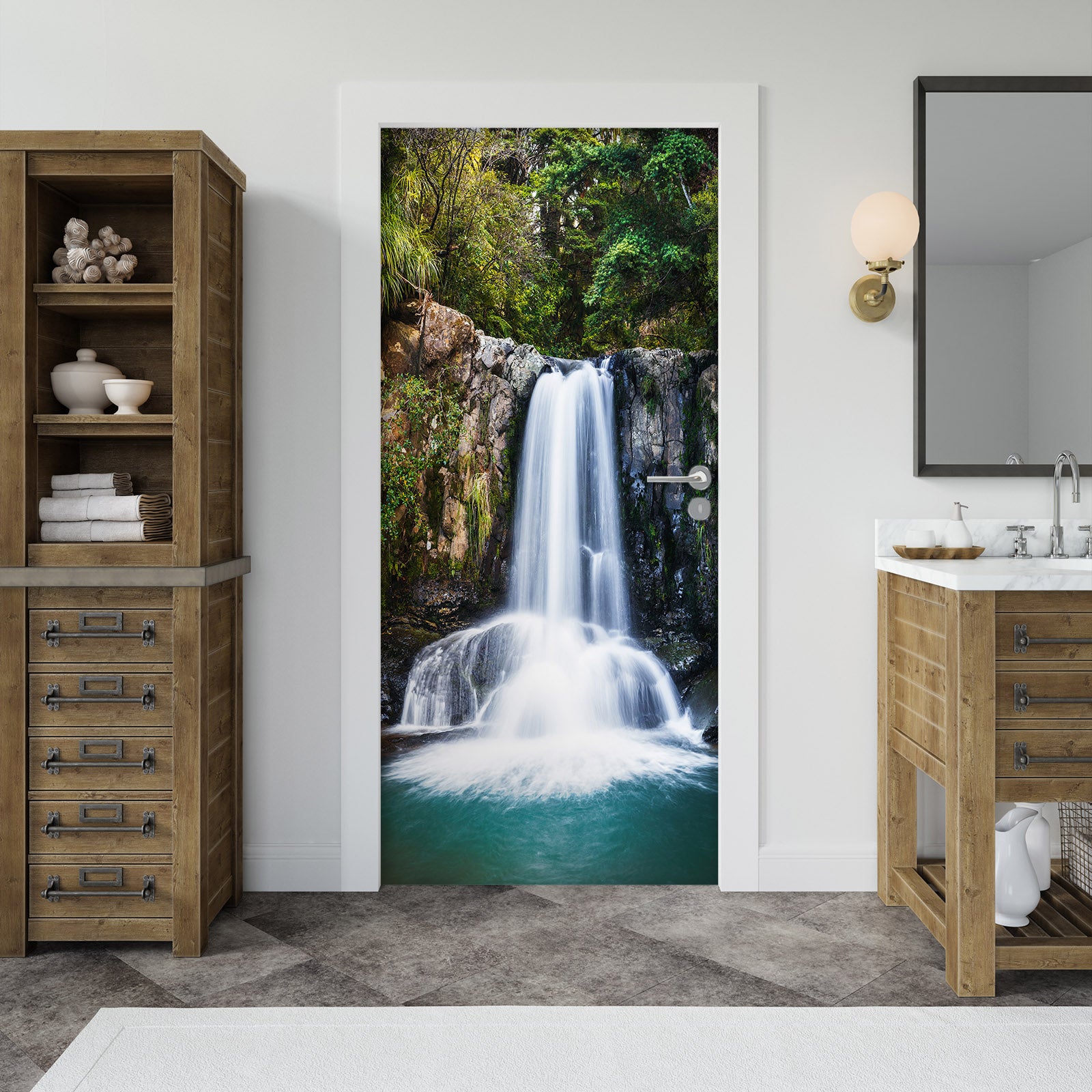 3D Waterfall 25096 Door Mural