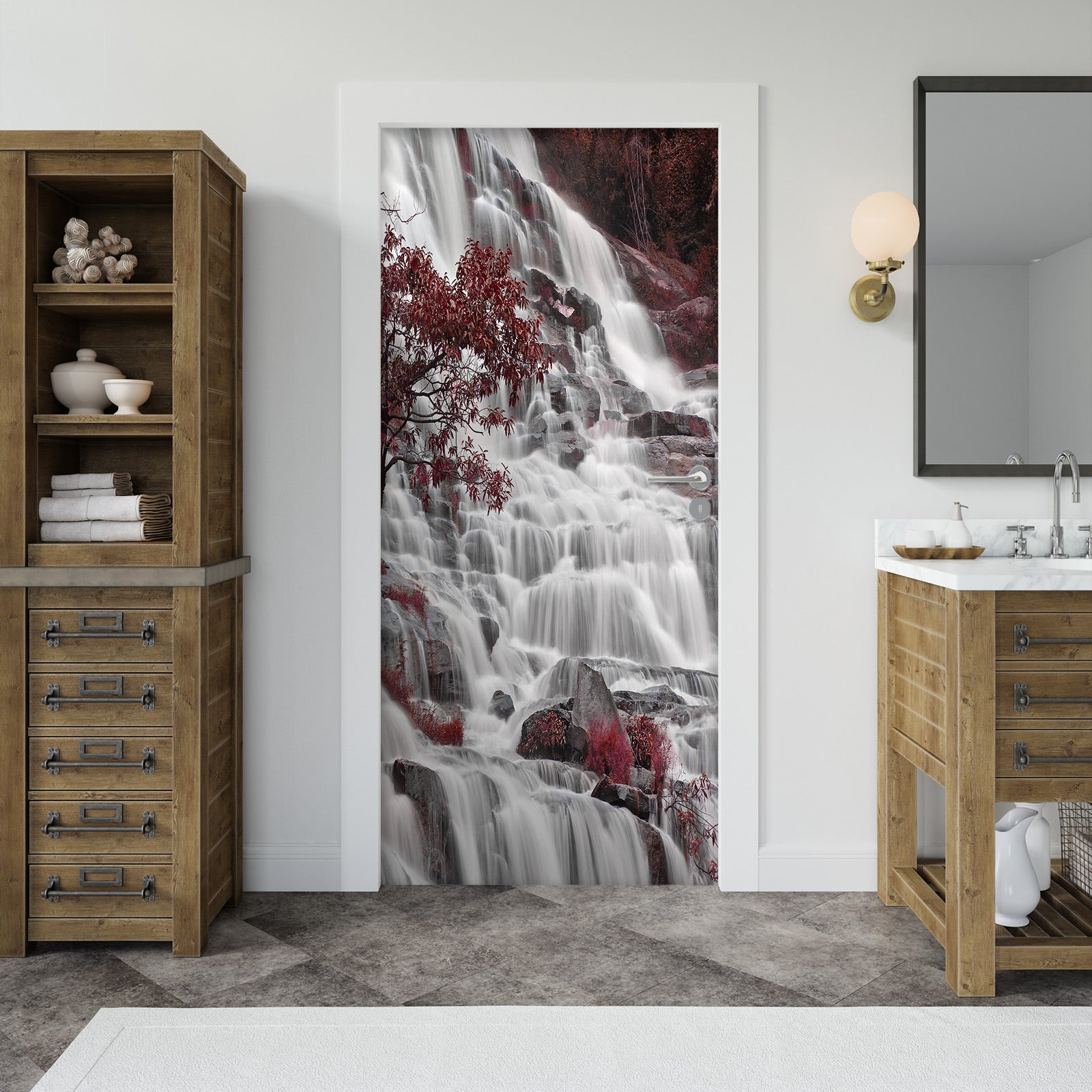 3D Waterfall 23015 Door Mural