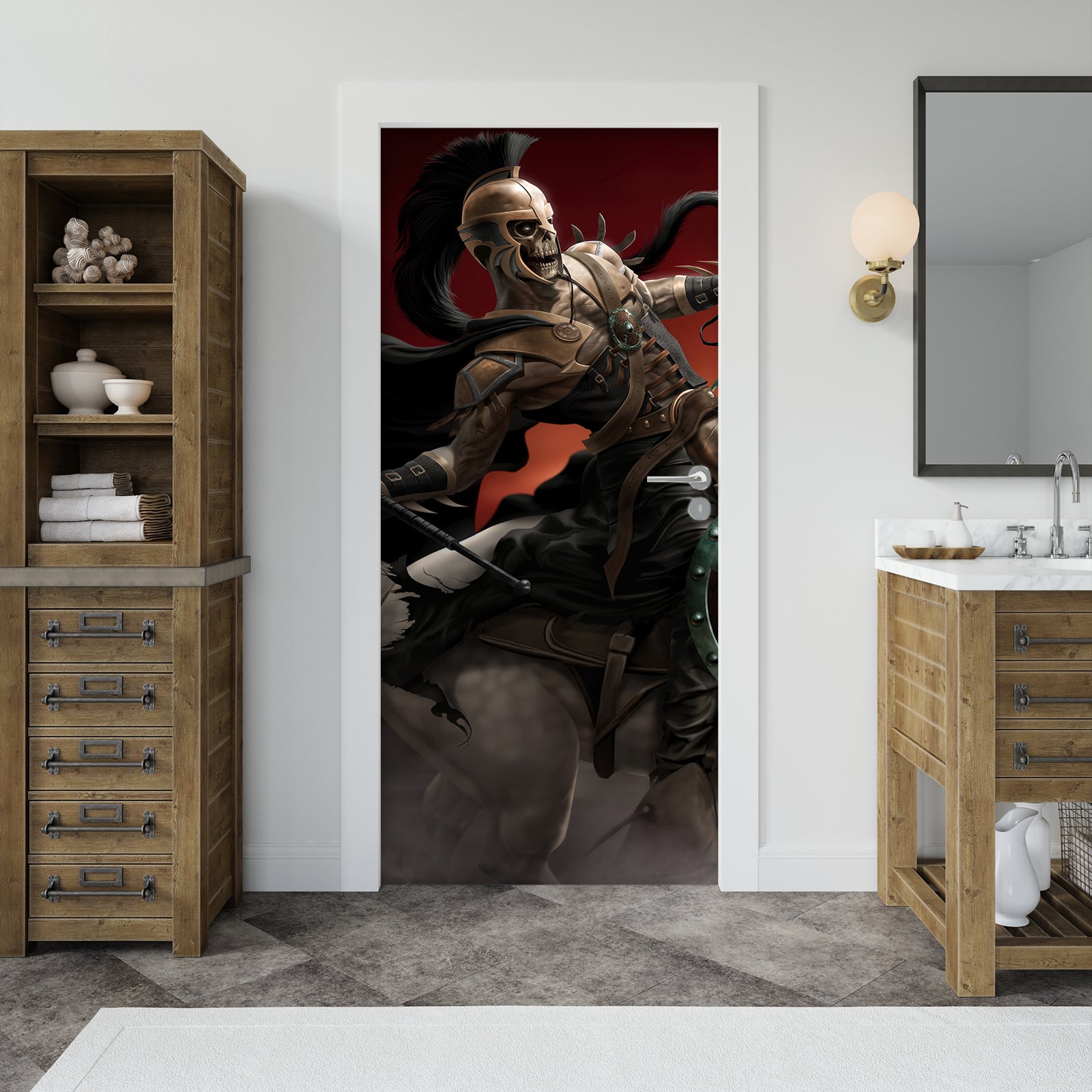 3D Armored Knight 609 Tom Wood Door Mural