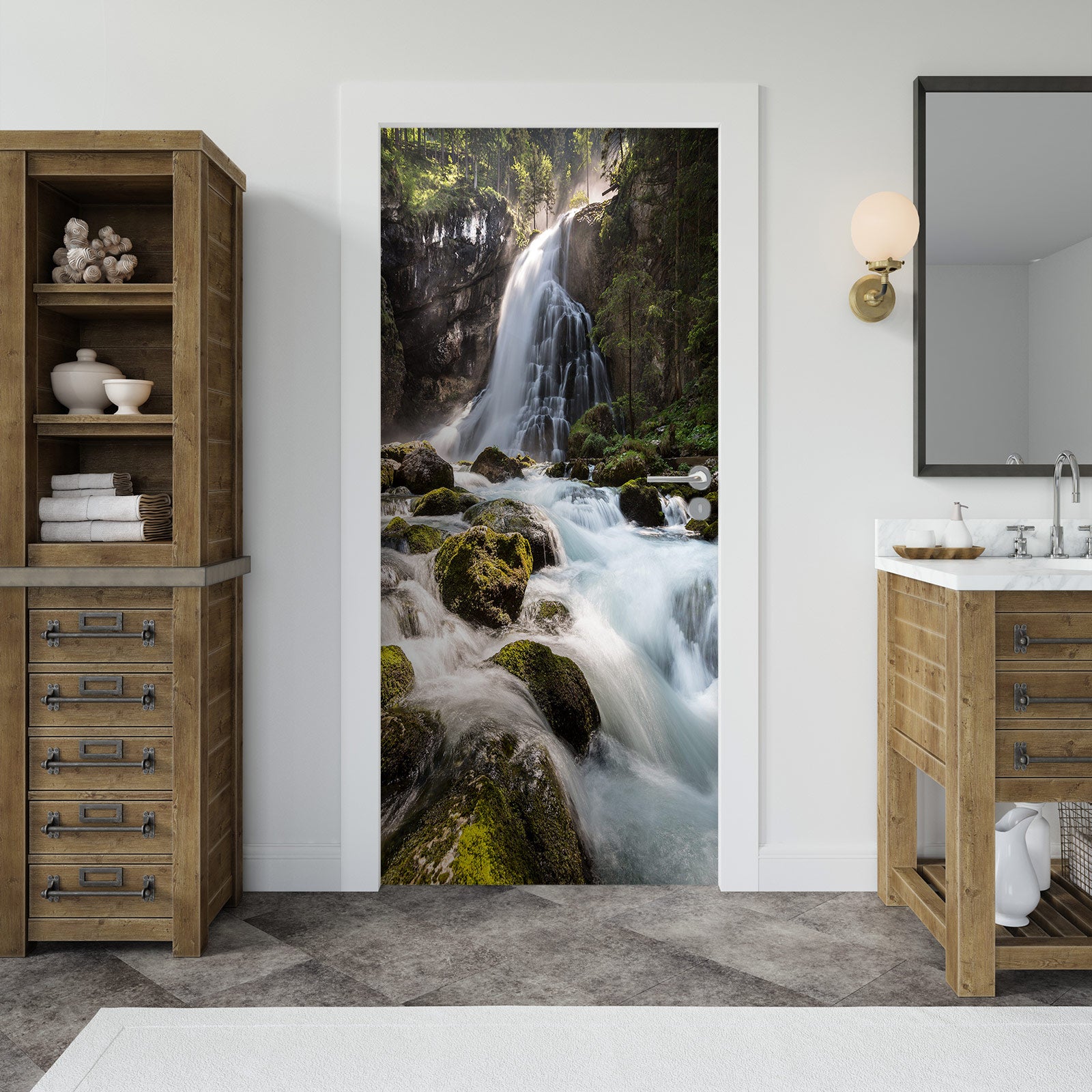 3D Waterfall 24106 Door Mural