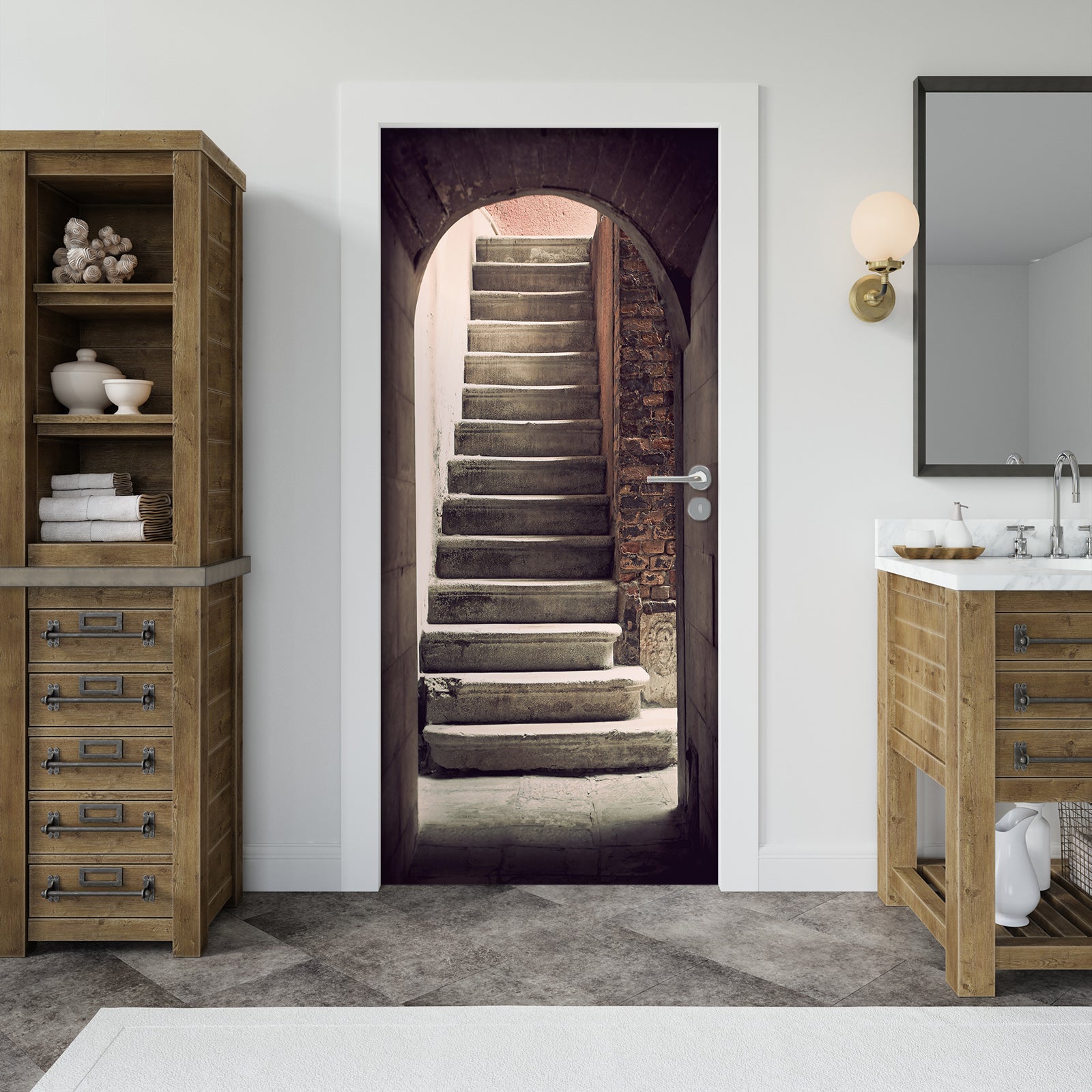 3D Stairs 22049 Door Mural