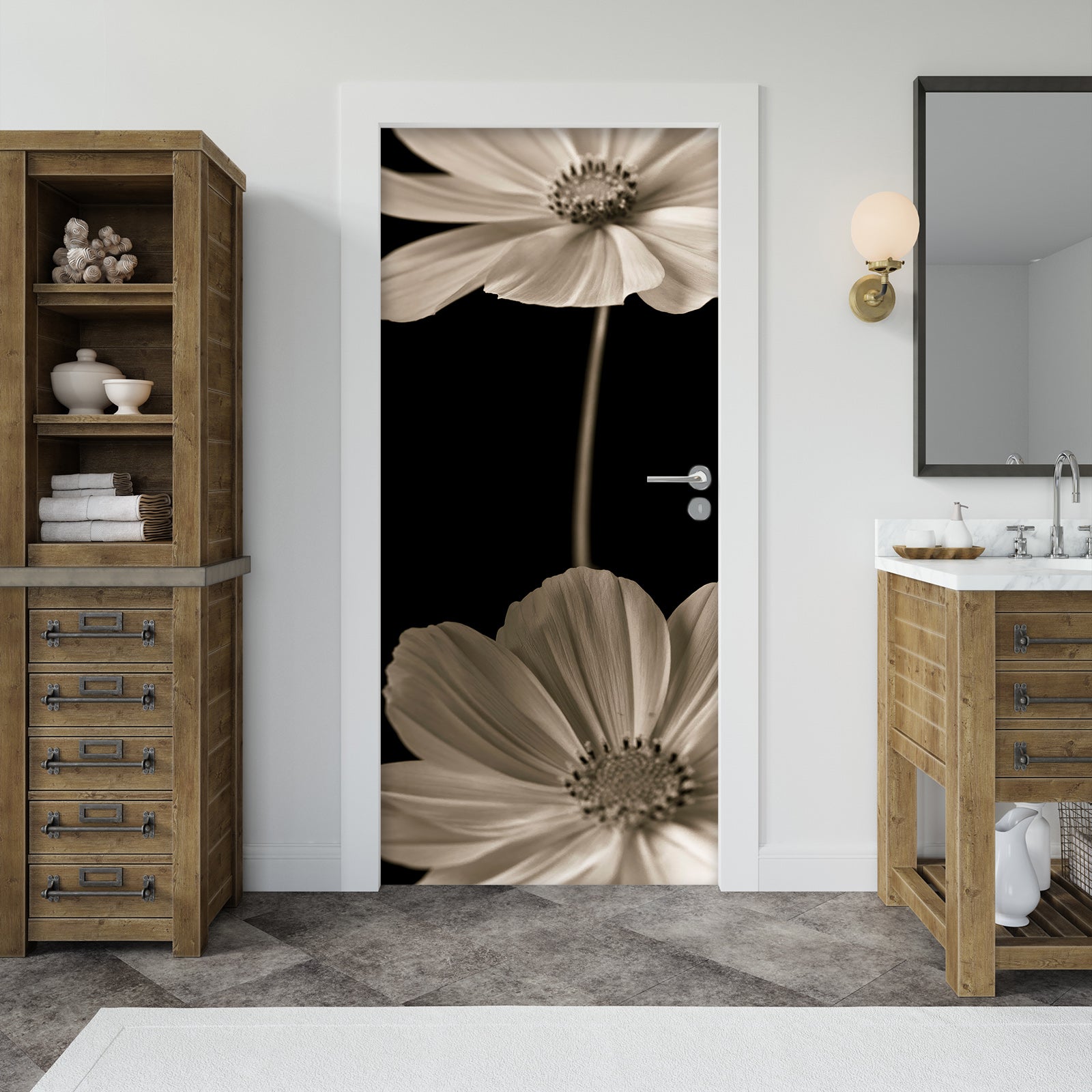 3D Simple Petal 5018 Assaf Frank Door Mural