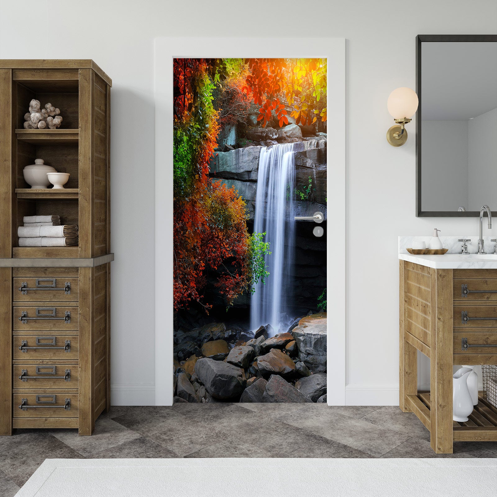 3D Waterfall 24105 Door Mural