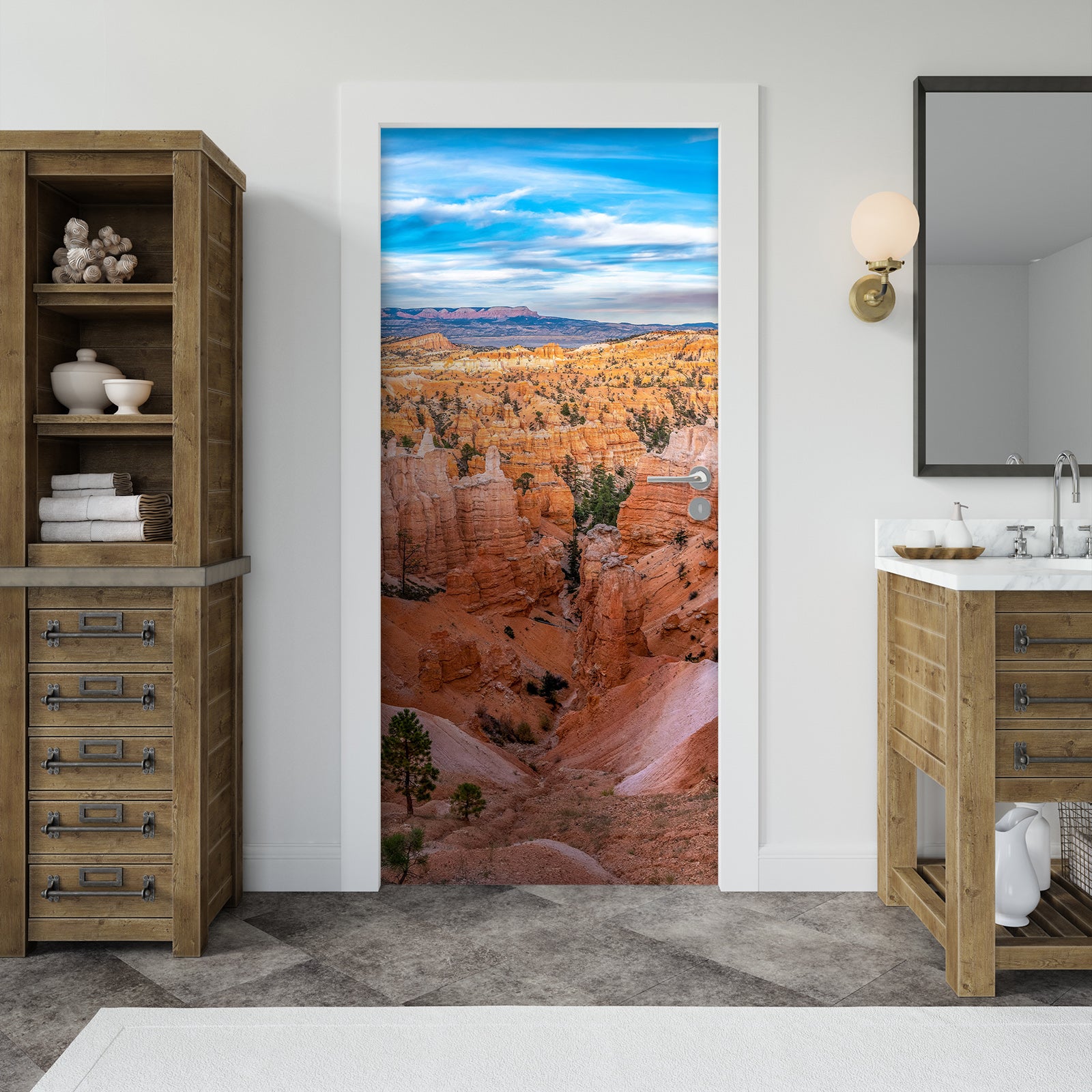 3D Red Rock Mountains 119218 Marco Carmassi Door Mural