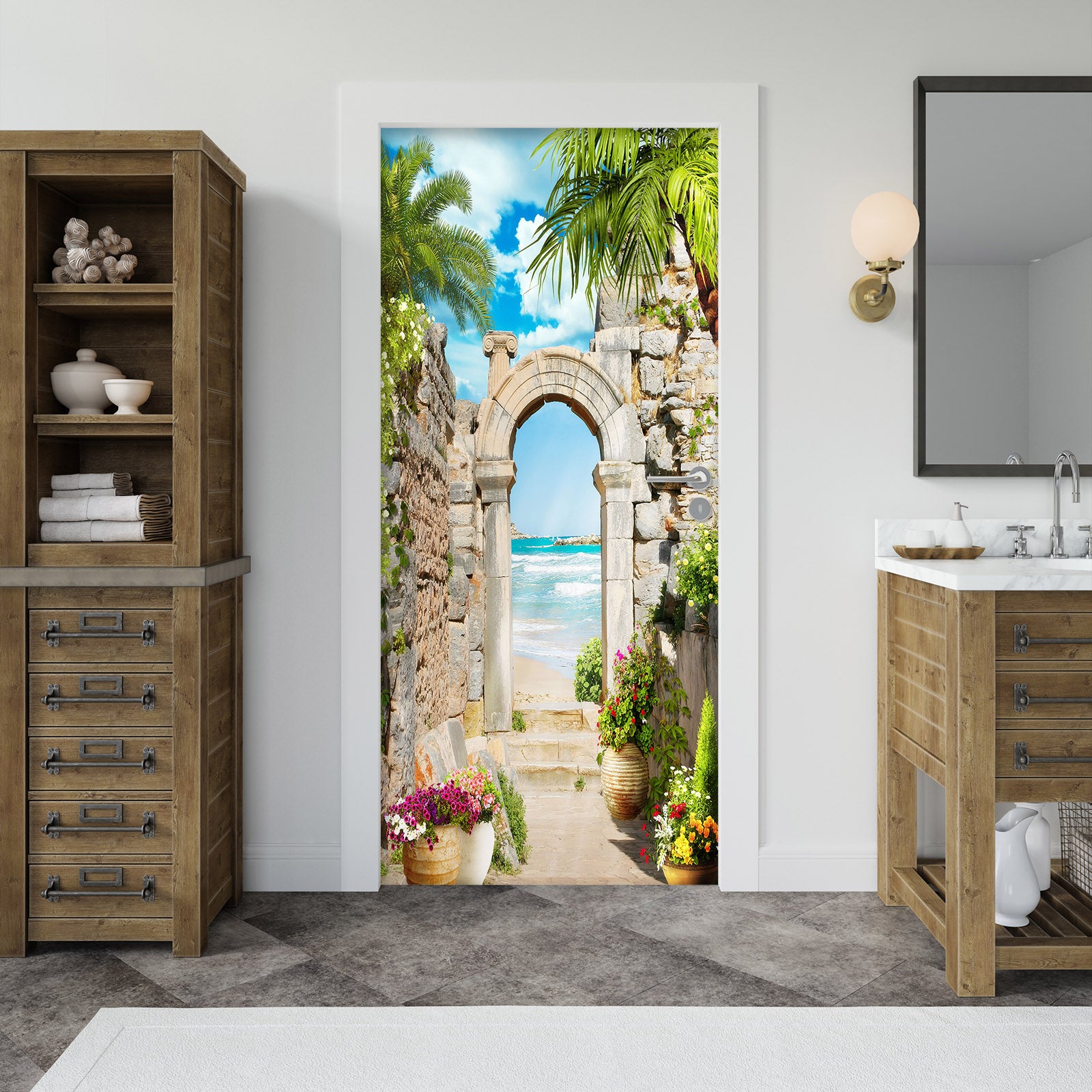 3D Seaside Shimen 22110 Door Mural