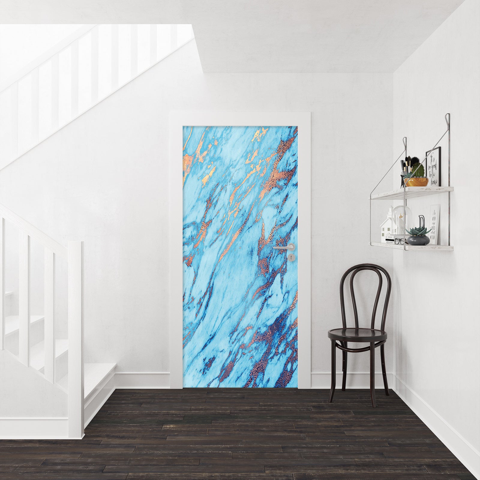 3D Blue Pattern 24212 Door Mural