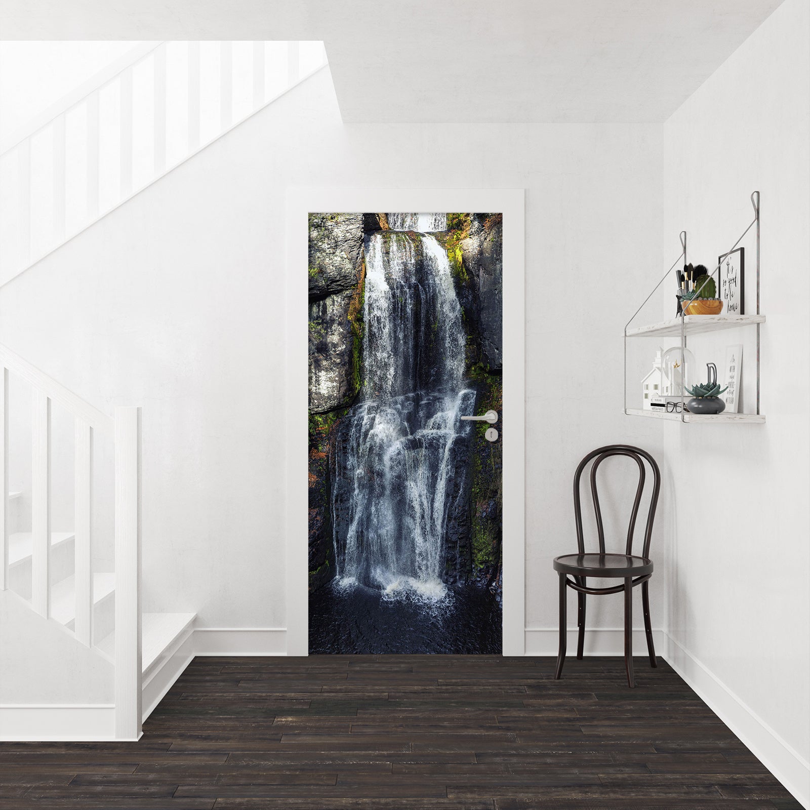 3D Mountain Flowing Water 24043 Door Mural