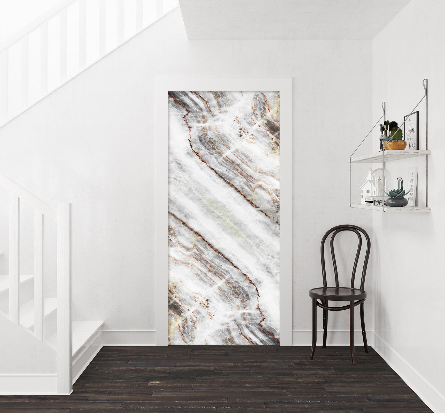 3D Marble Pattern 25144 Door Mural