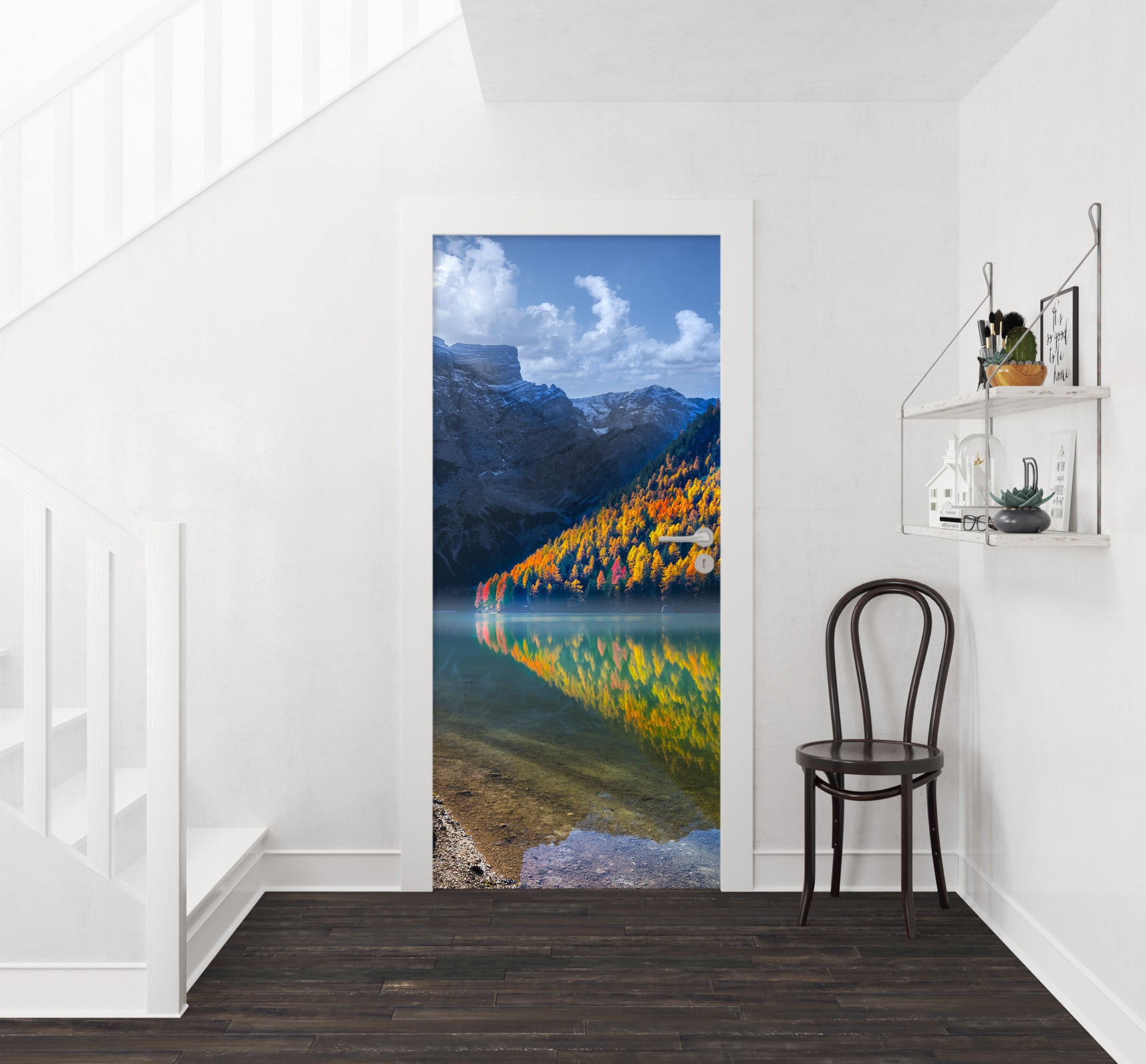 3D Lake Mountain Forest 11440 Marco Carmassi Door Mural