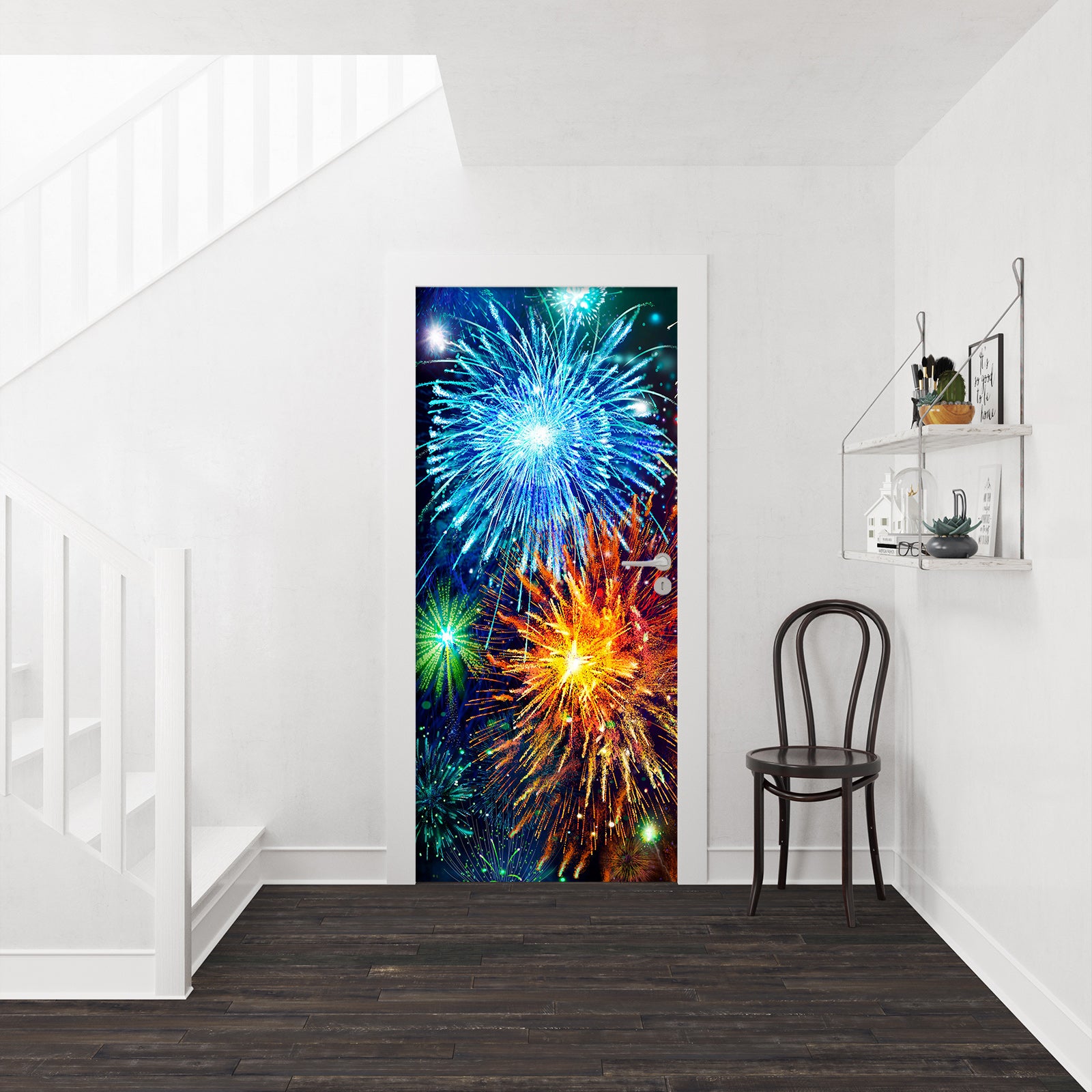 3D Fireworks 23161 Door Mural