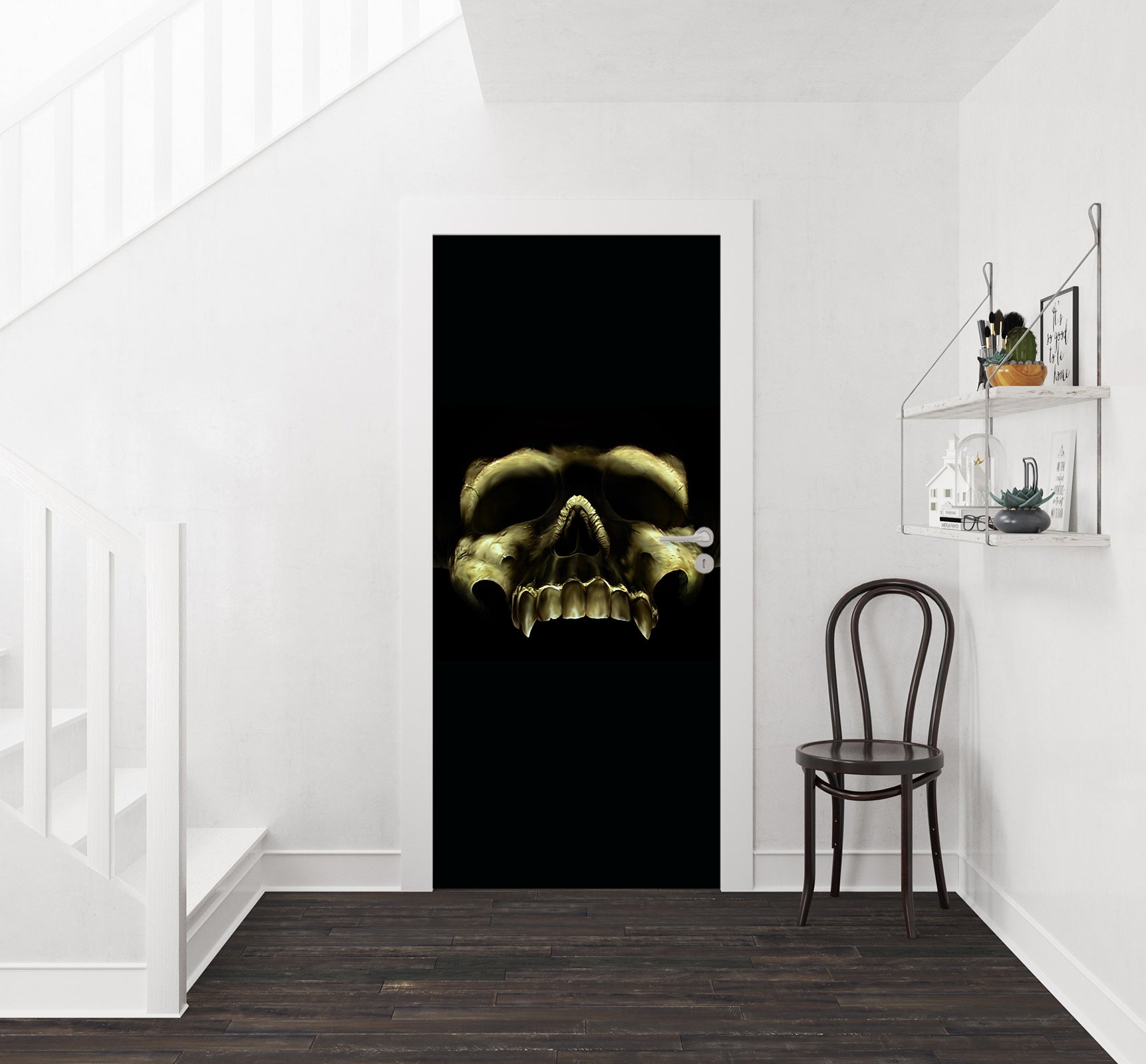 3D Horror Skeleton 612 Tom Wood Door Mural