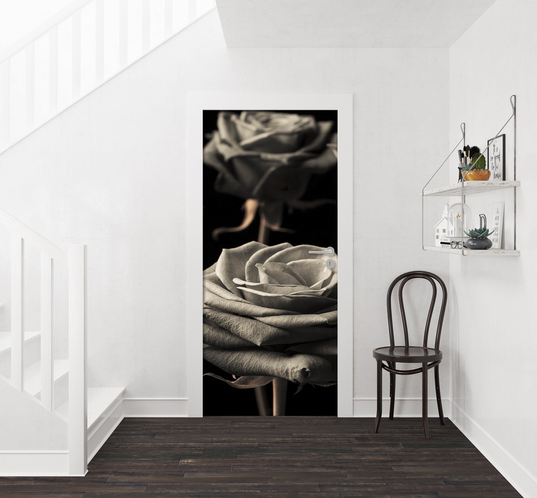 3D Retro Rose 5036 Assaf Frank Door Mural