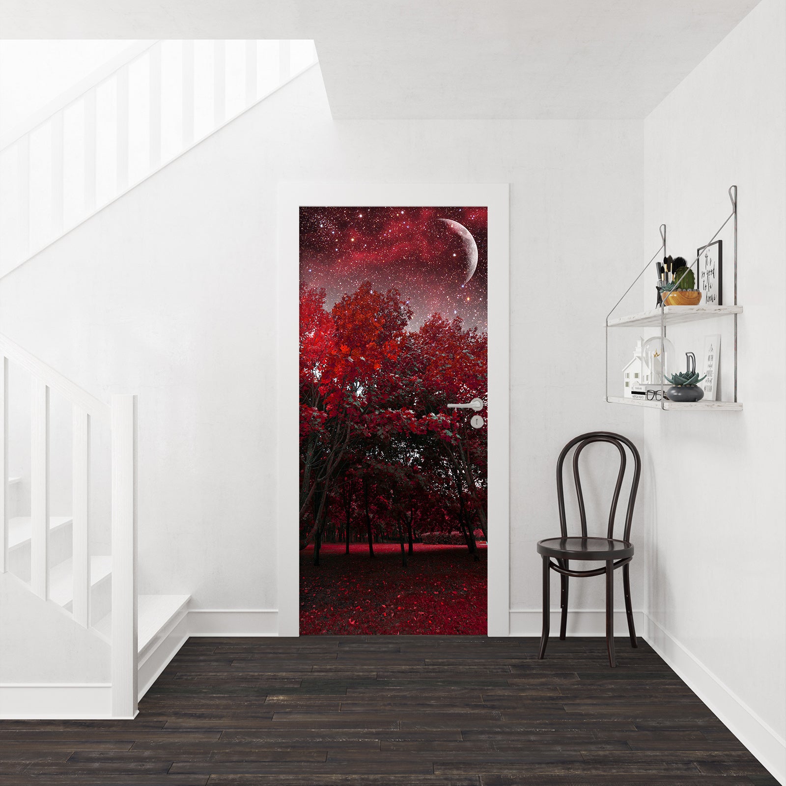 3D Mangrove Forest Moon 24059 Door Mural