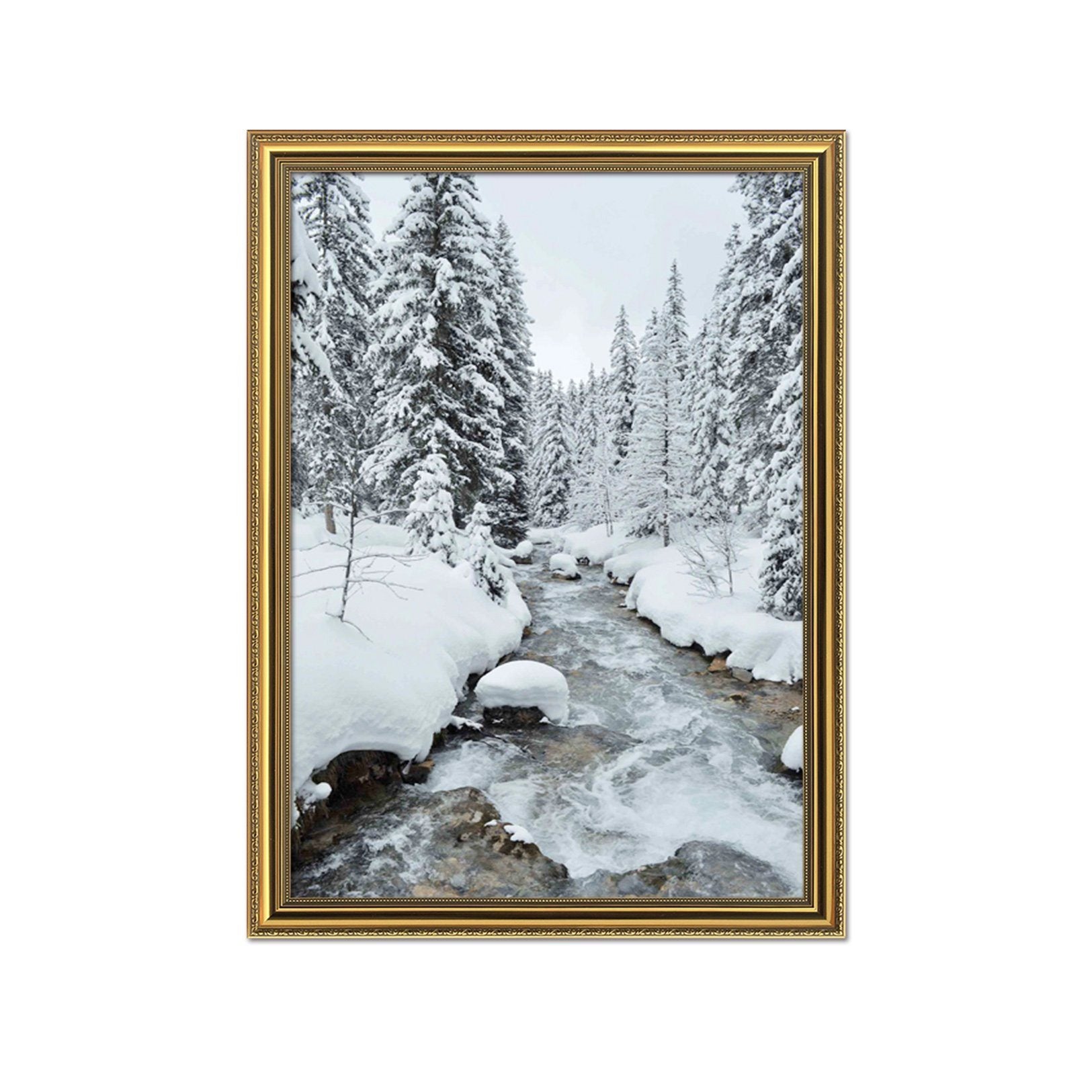 3D Snowy Days 094 Fake Framed Print Painting Wallpaper AJ Creativity Home 
