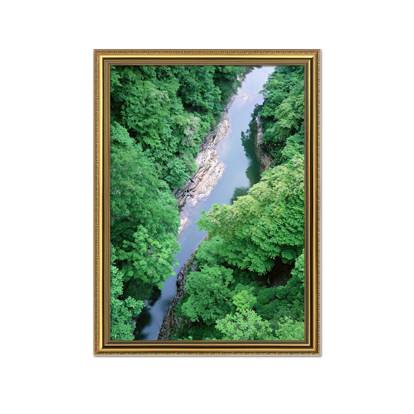 3D Forest River 037 Fake Framed Print Painting Wallpaper AJ Creativity Home 