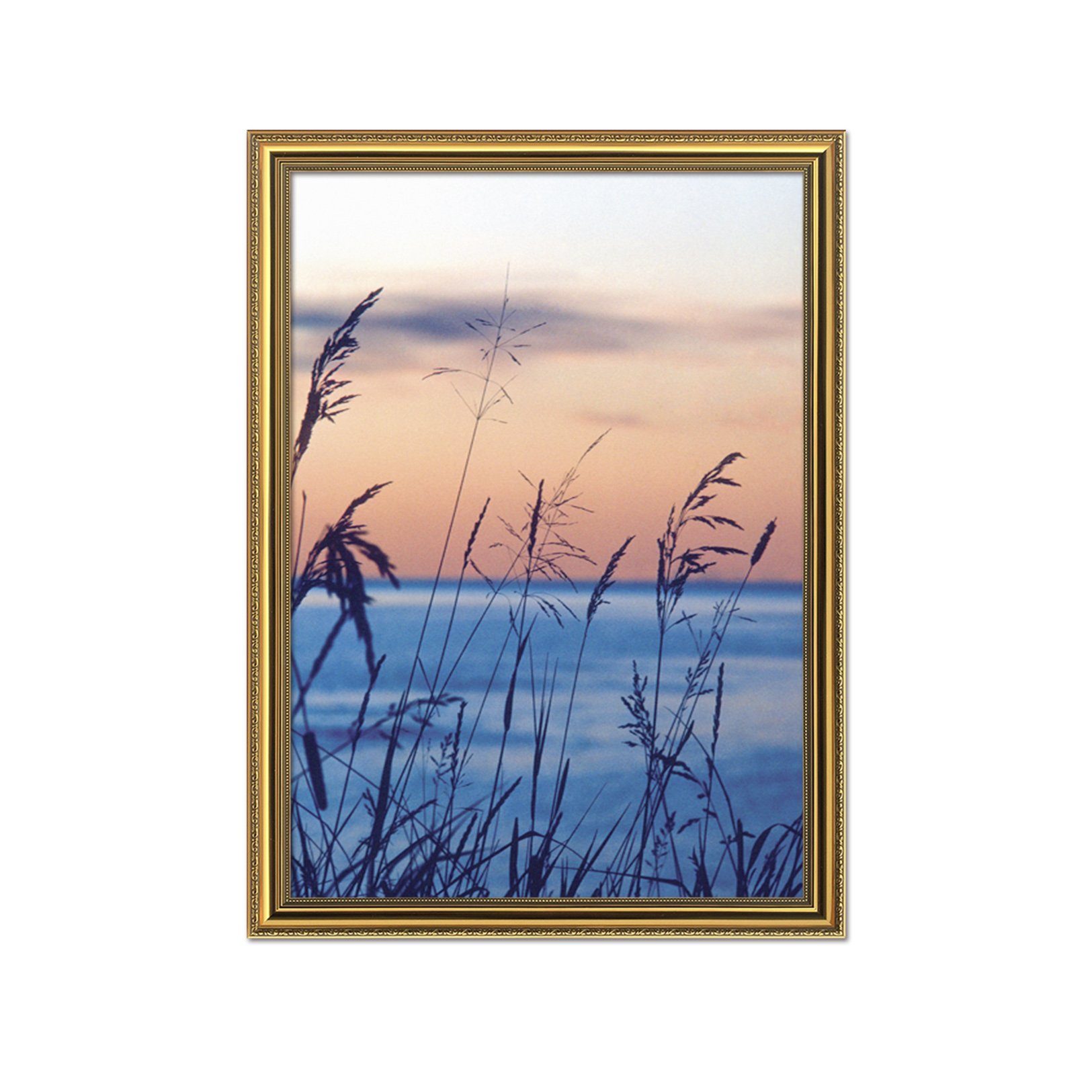 3D Lakeside Grass 011 Fake Framed Print Painting Wallpaper AJ Creativity Home 