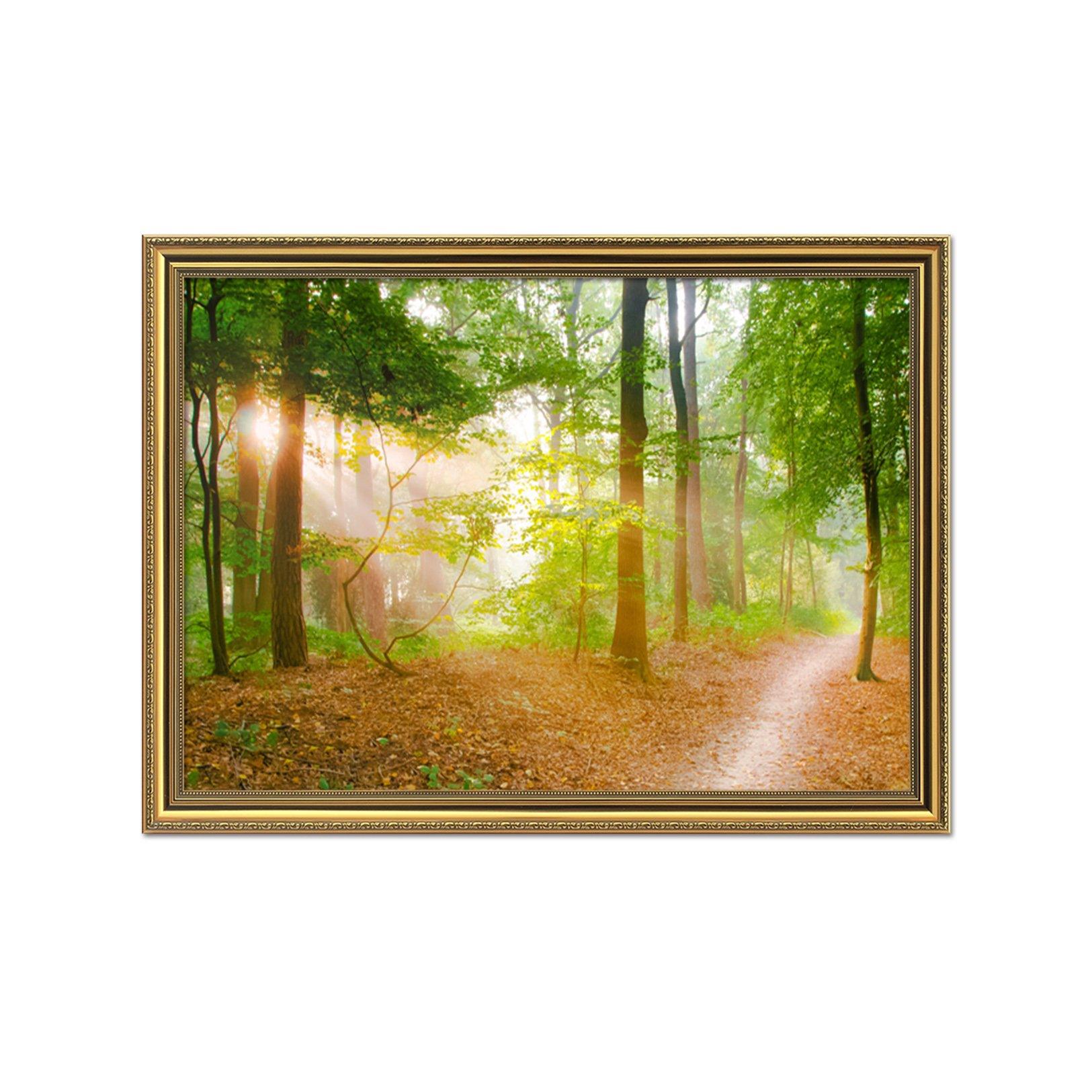 3D Sunshine Trail 014 Fake Framed Print Painting Wallpaper AJ Creativity Home 