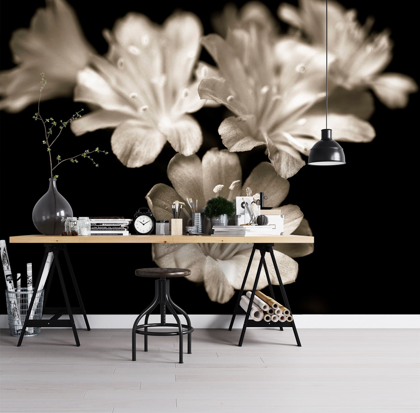 3D White Flower 6101 Assaf Frank Wall Mural Wall Murals