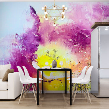 3D Purple Watercolor 260 Skromova Marina Wall Mural Wall Murals