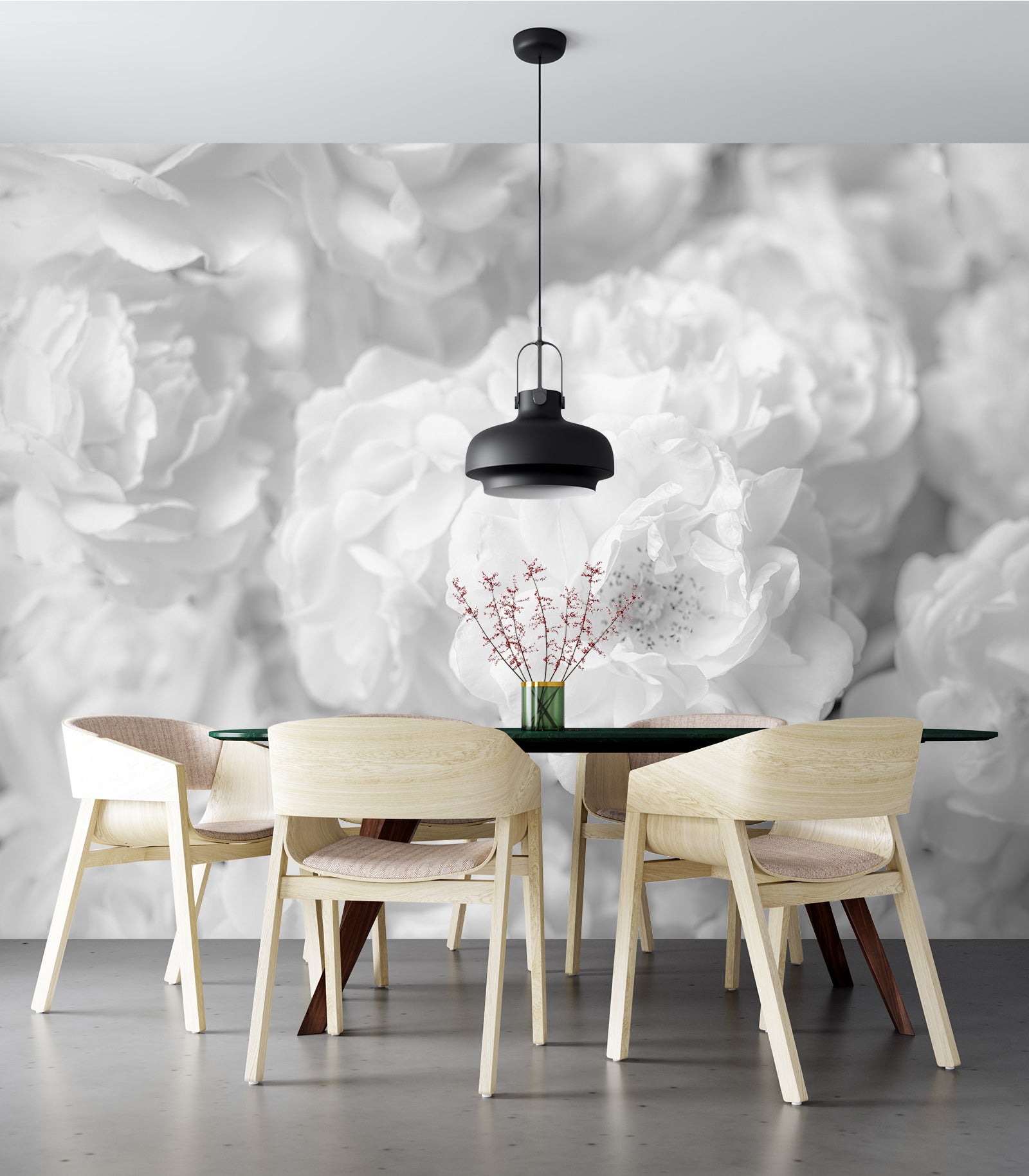 3D Gray Flower 6142 Assaf Frank Wall Mural Wall Murals