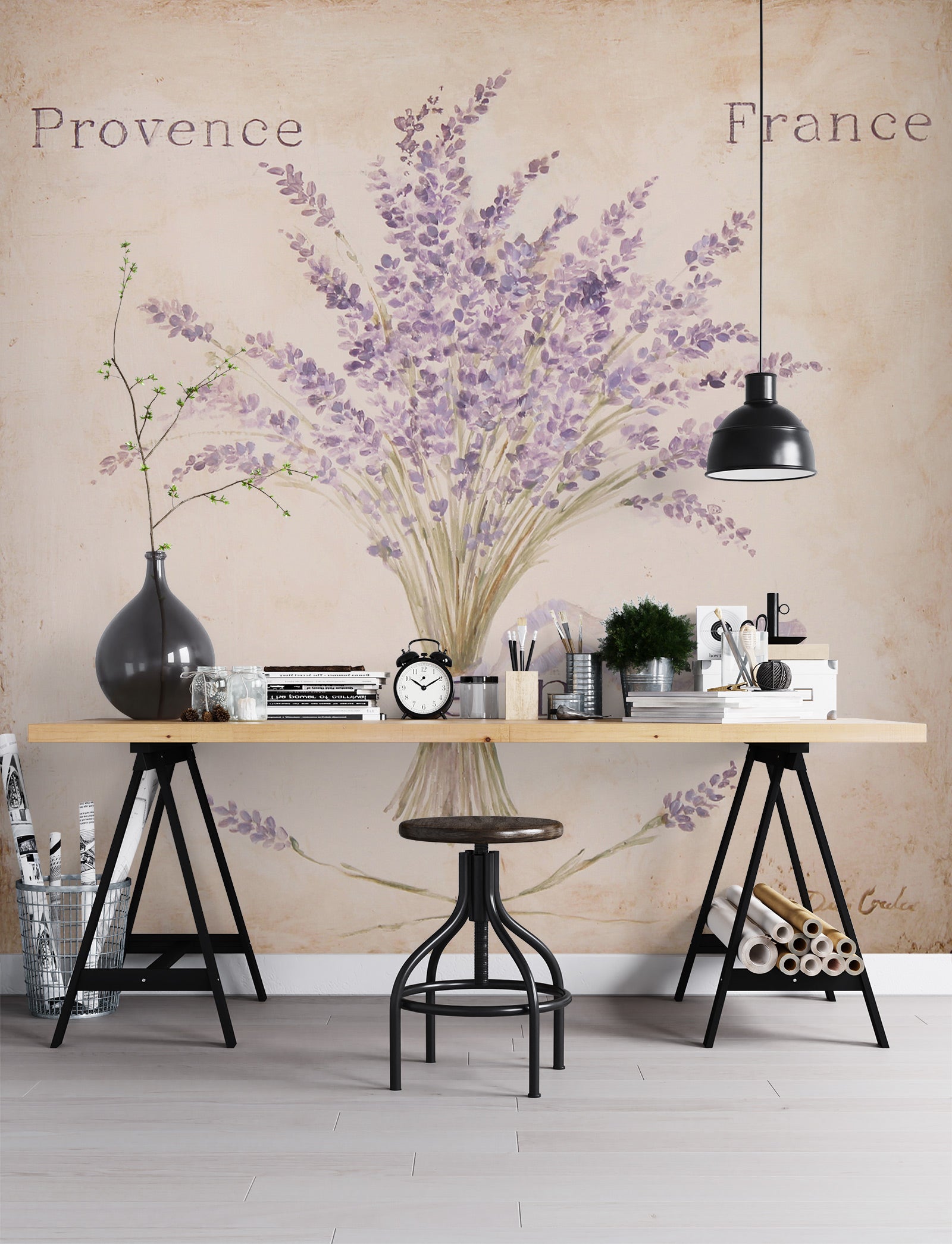 3D Purple Bouquet 3174 Debi Coules Wall Mural Wall Murals