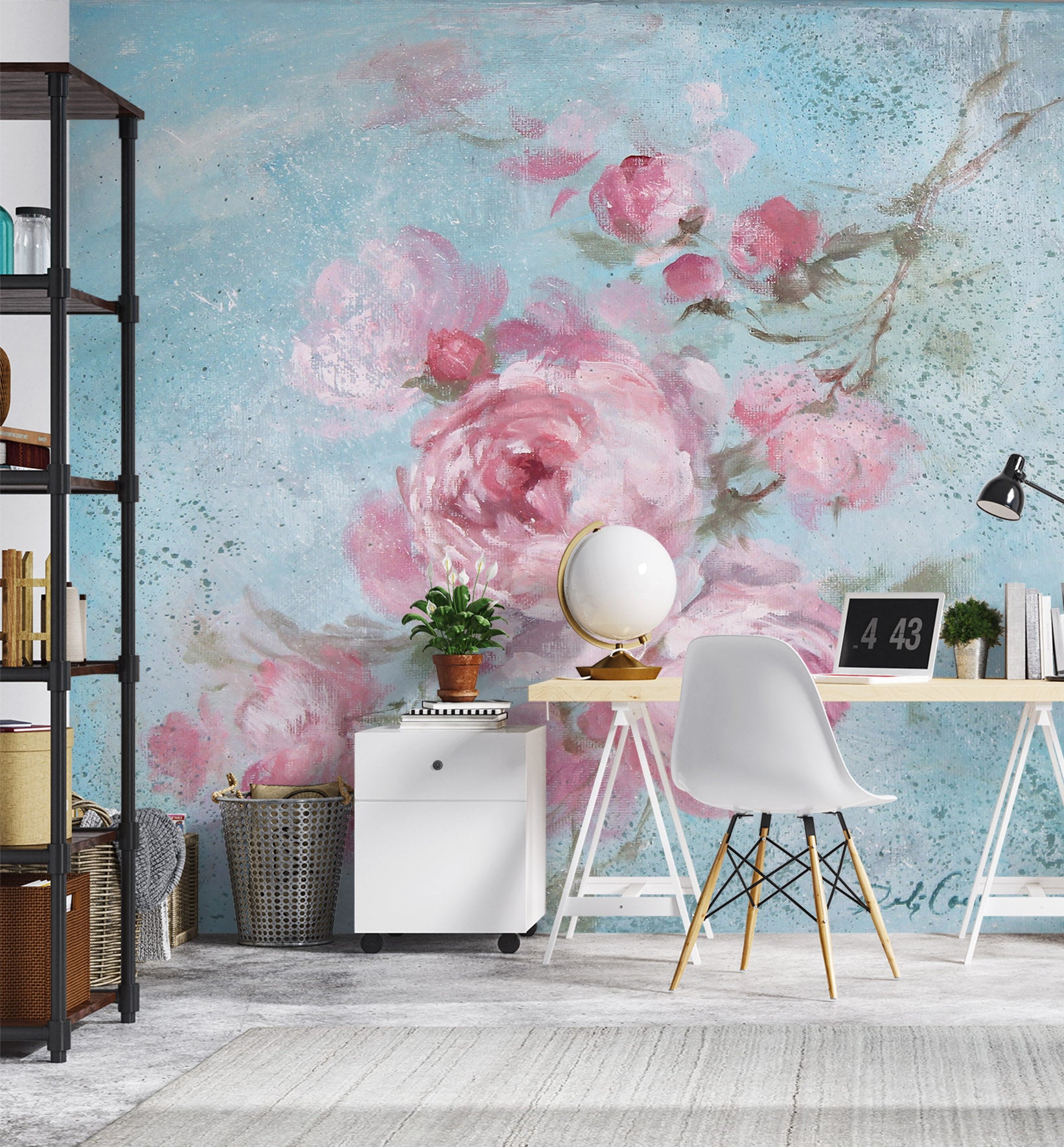 3D Flower Branch 3129 Debi Coules Wall Mural Wall Murals