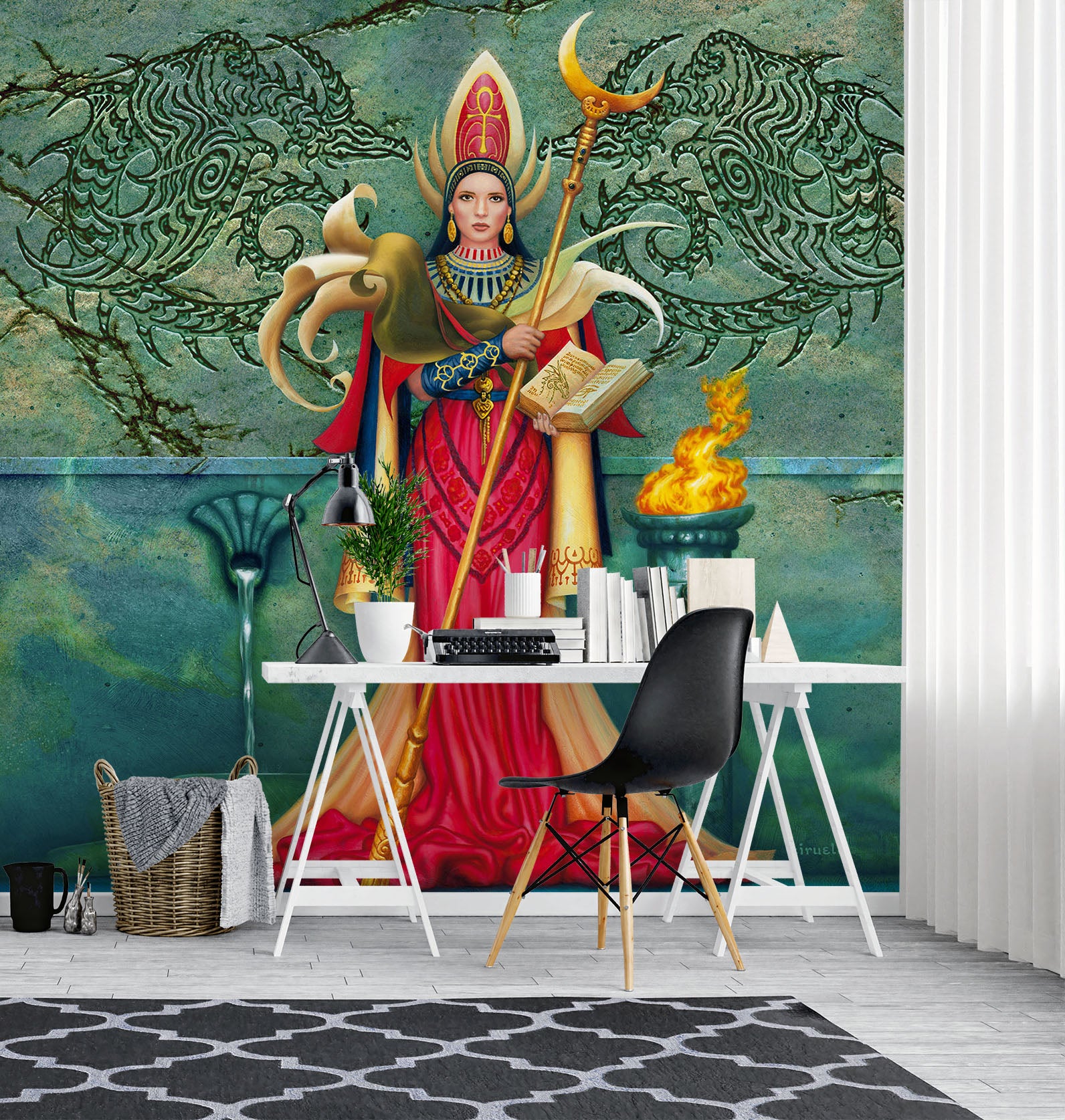 3D Queen Scepter 7053 Ciruelo Wall Mural Wall Murals