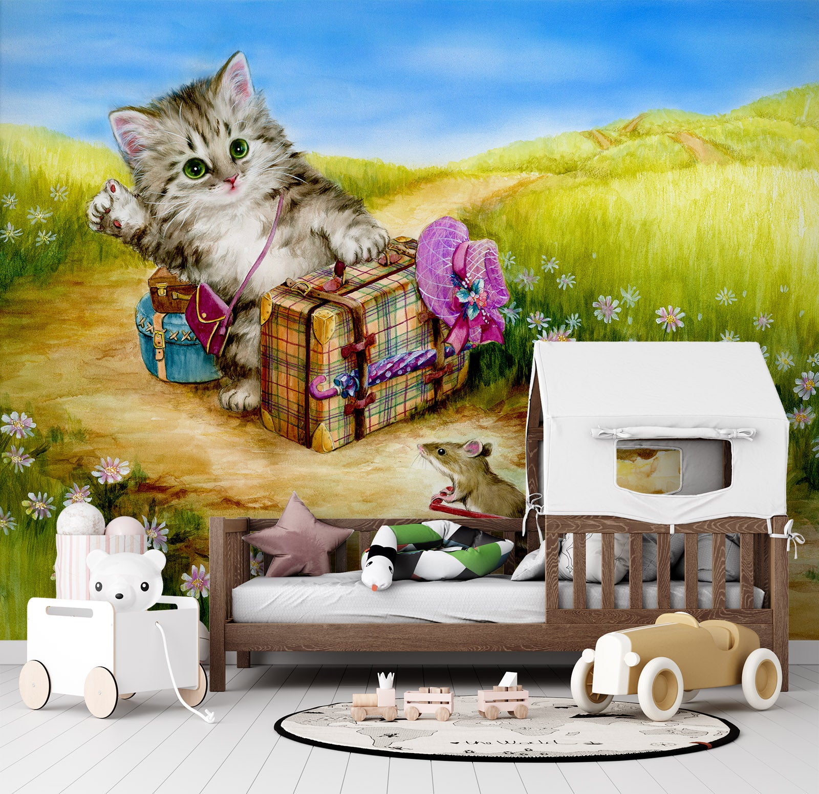 3D Lawn Cat 5423 Kayomi Harai Wall Mural Wall Murals