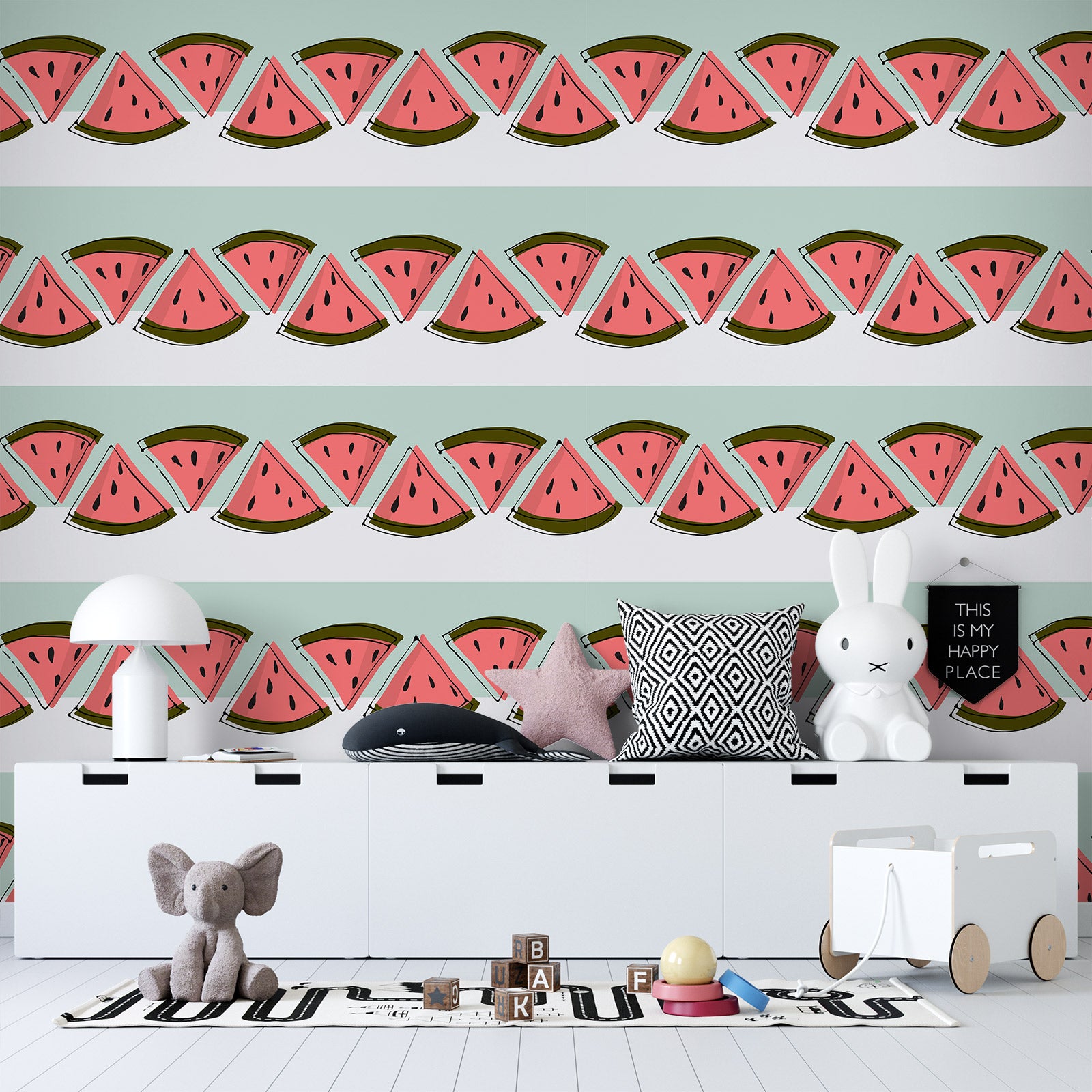 3D Watermelon 120111 Kashmira Jayaprakash Wall Mural Wall Murals