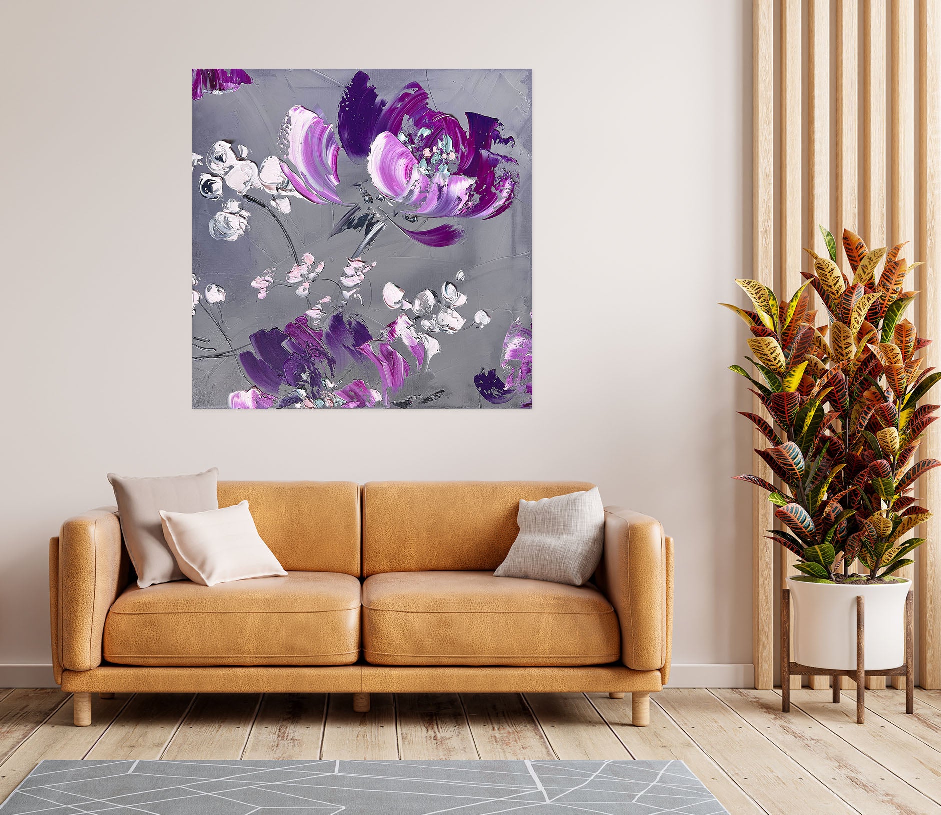 3D Purple Petals 805 Skromova Marina Wall Sticker