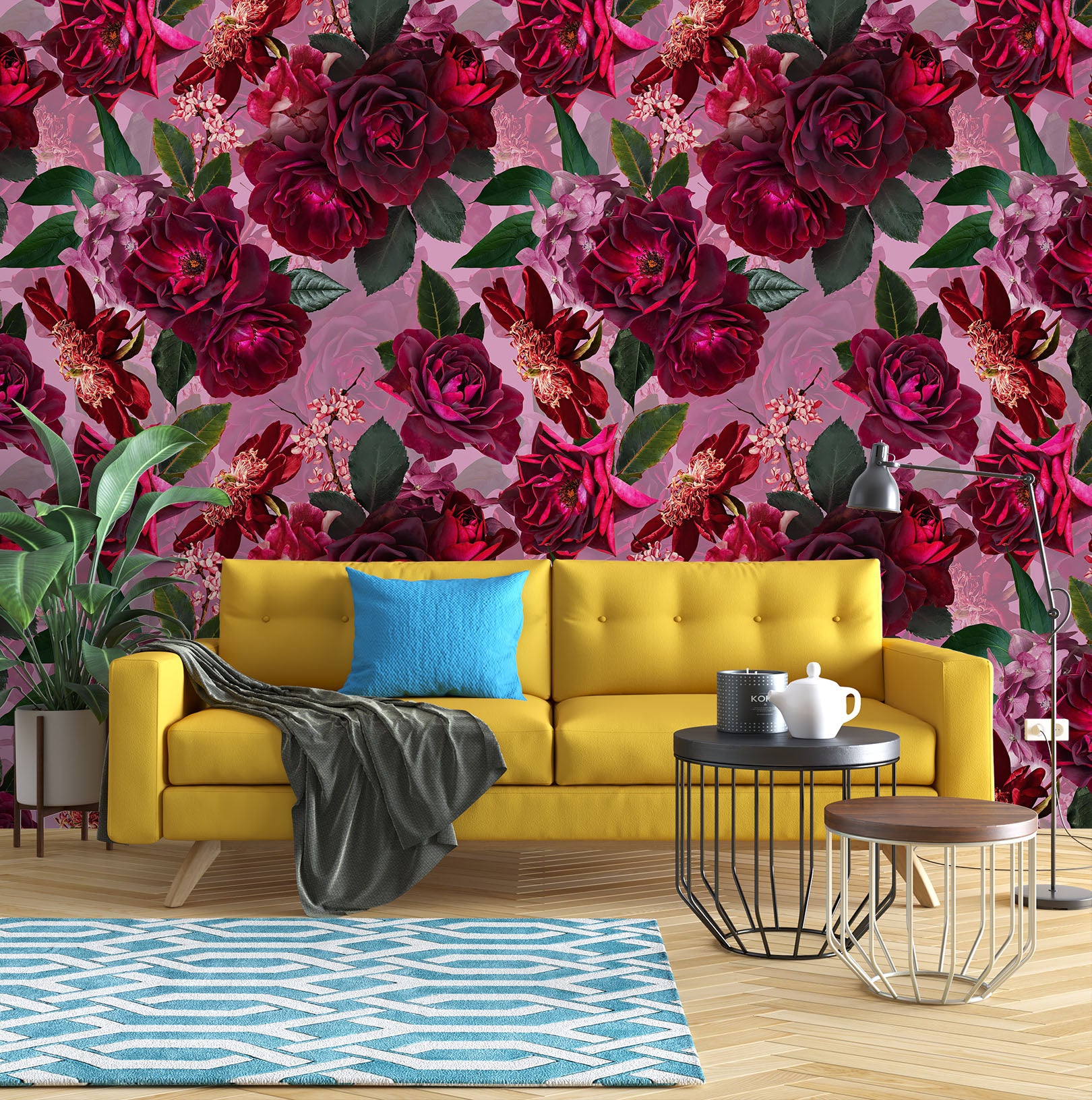 3D Purple Rose 116 Uta Naumann Wall Mural Wall Murals